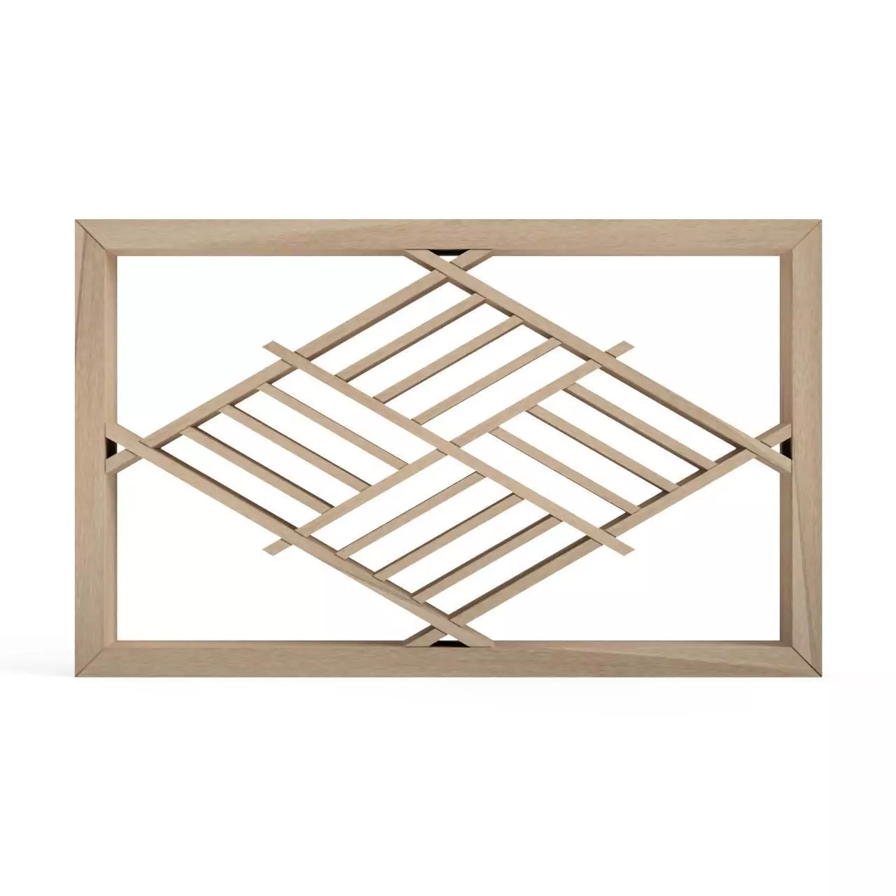 Hishisannojikuzushi wooden frame with diamond pattern 3D print model_0