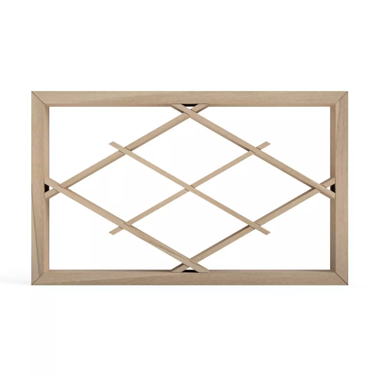 Hitoebishi wooden frame with diagonal lines Free 3D print model