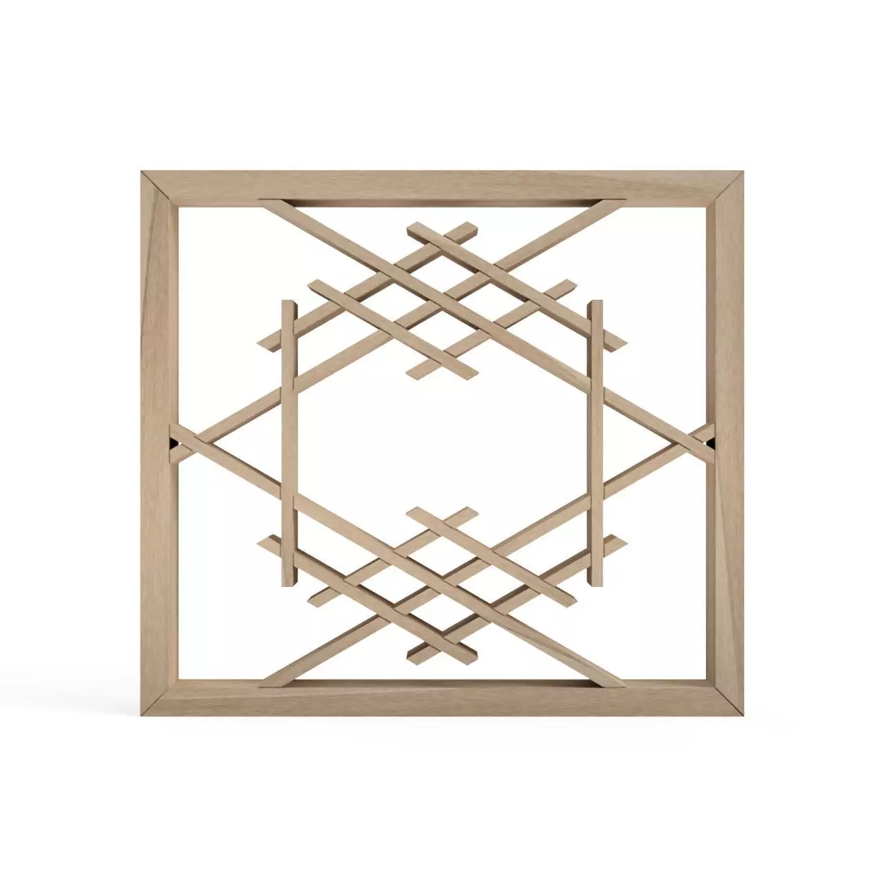 Waribishikikko wooden frame with geometric design 3D print model_0