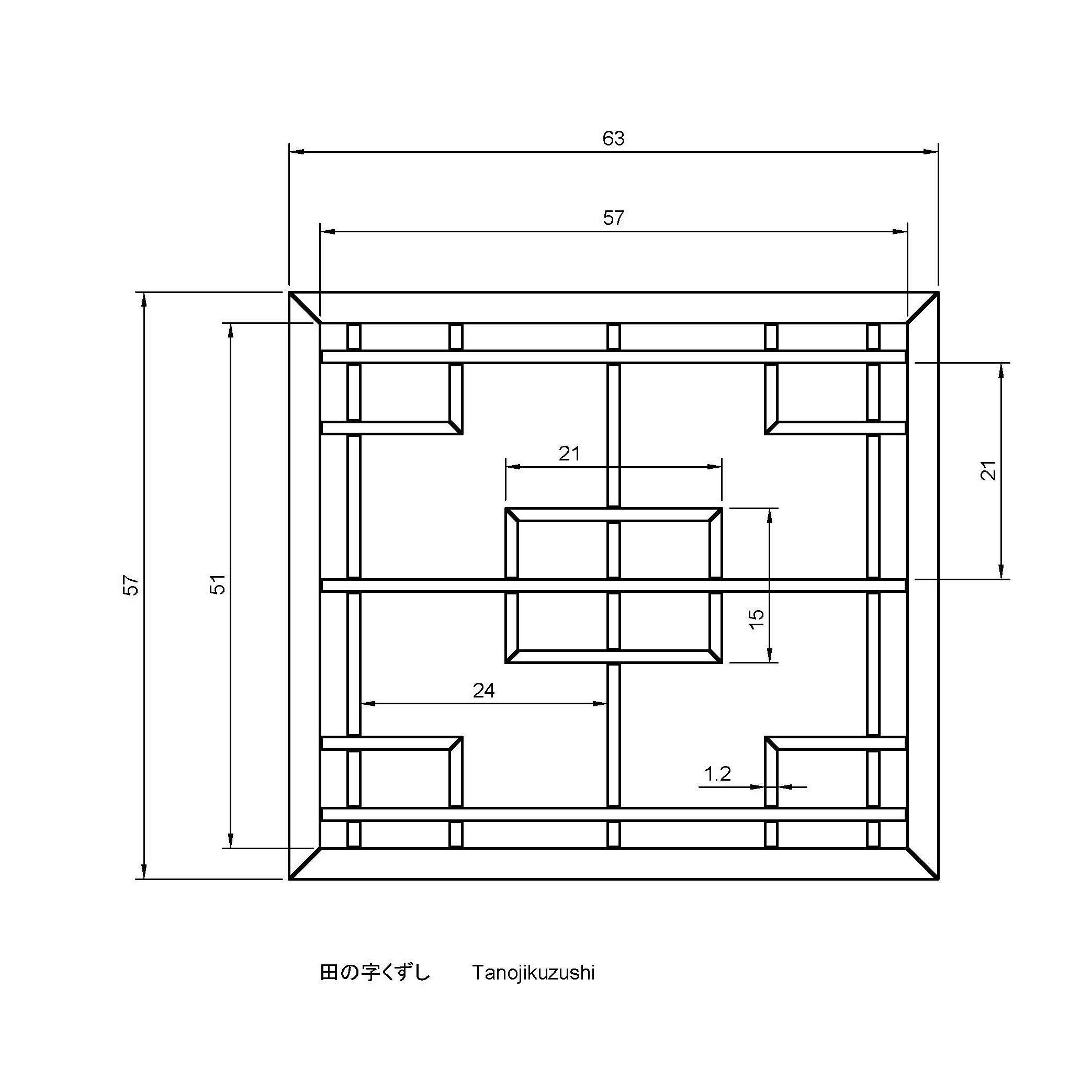 Tanojikuzushi art deco window frame - benjamin moore 3D print model_1