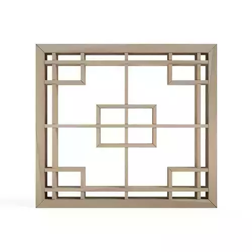 Tanojikuzushi art deco window frame - benjamin moore 3D print model