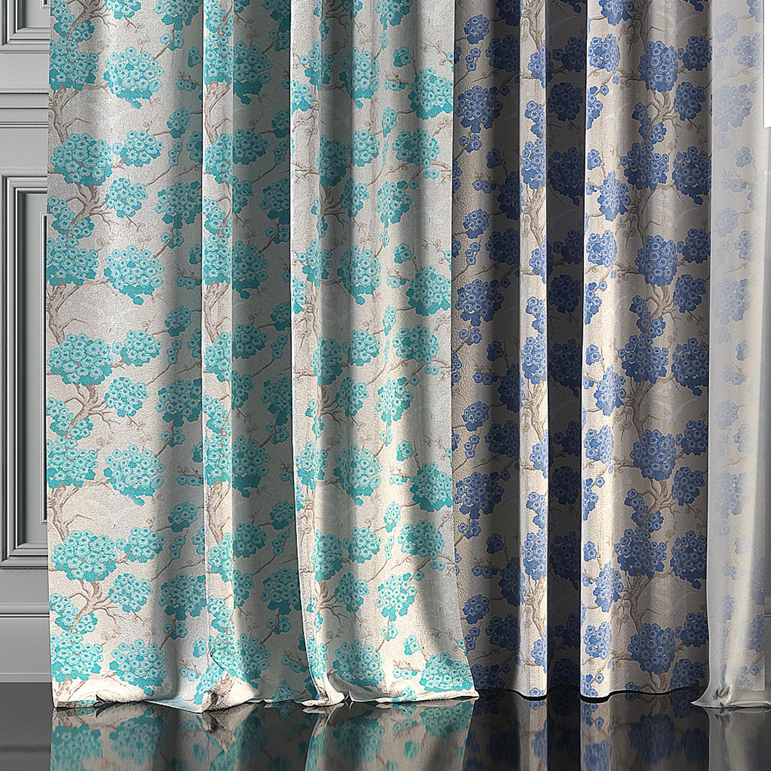 Curtain Set 100 3D model_2