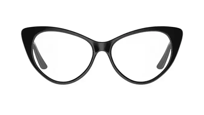Cat Eye Glasses 3D model
