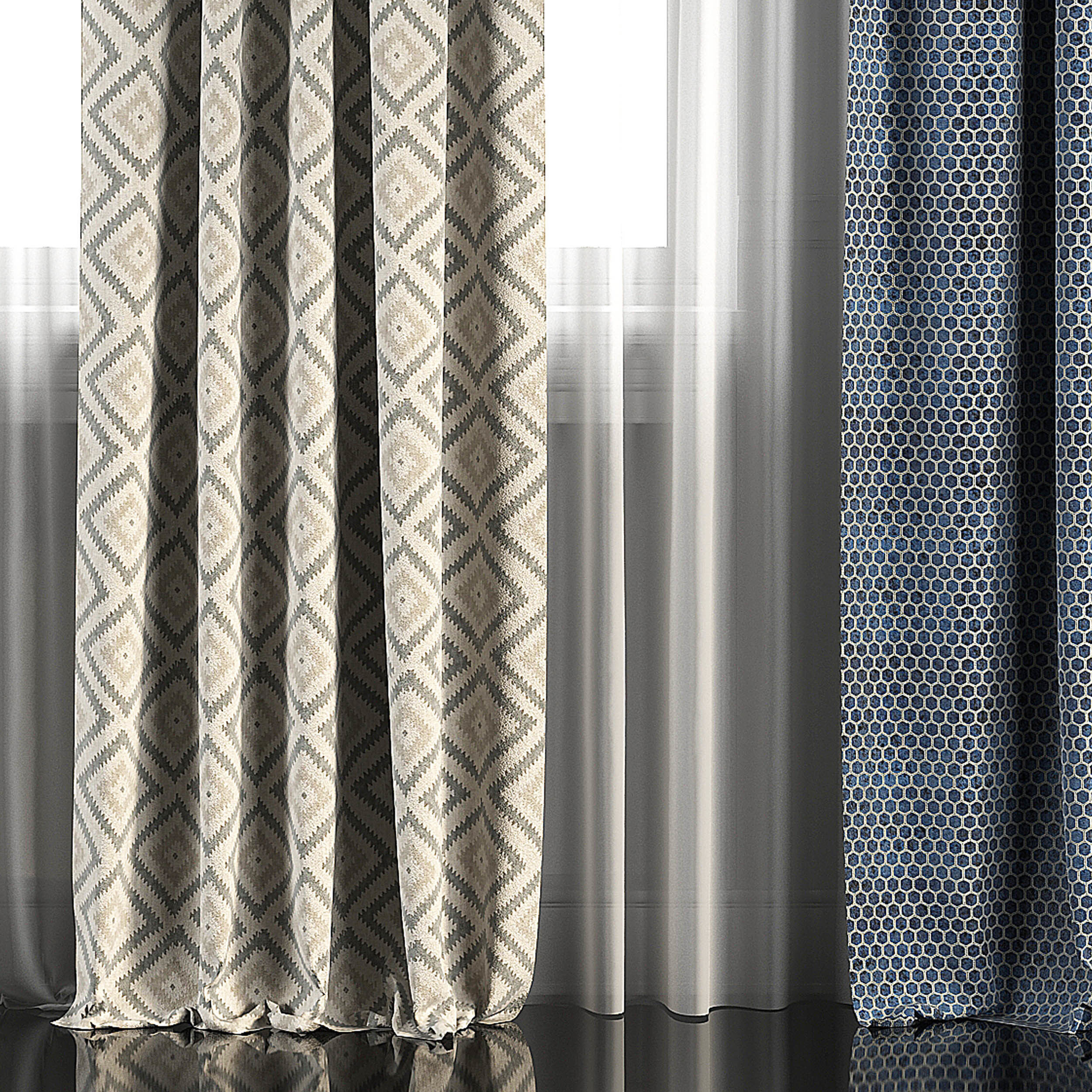 Curtain Set 101 3D model_2