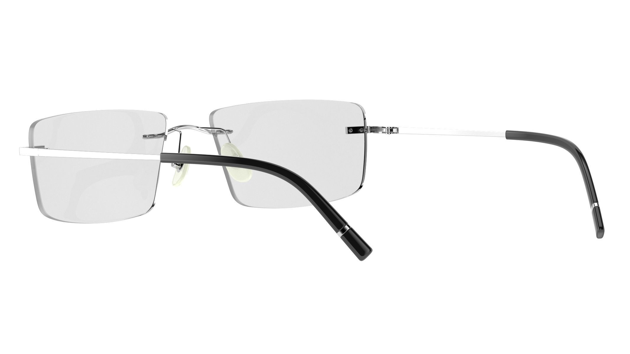 Rectangular Rimless Eyeglasses 3D model_3