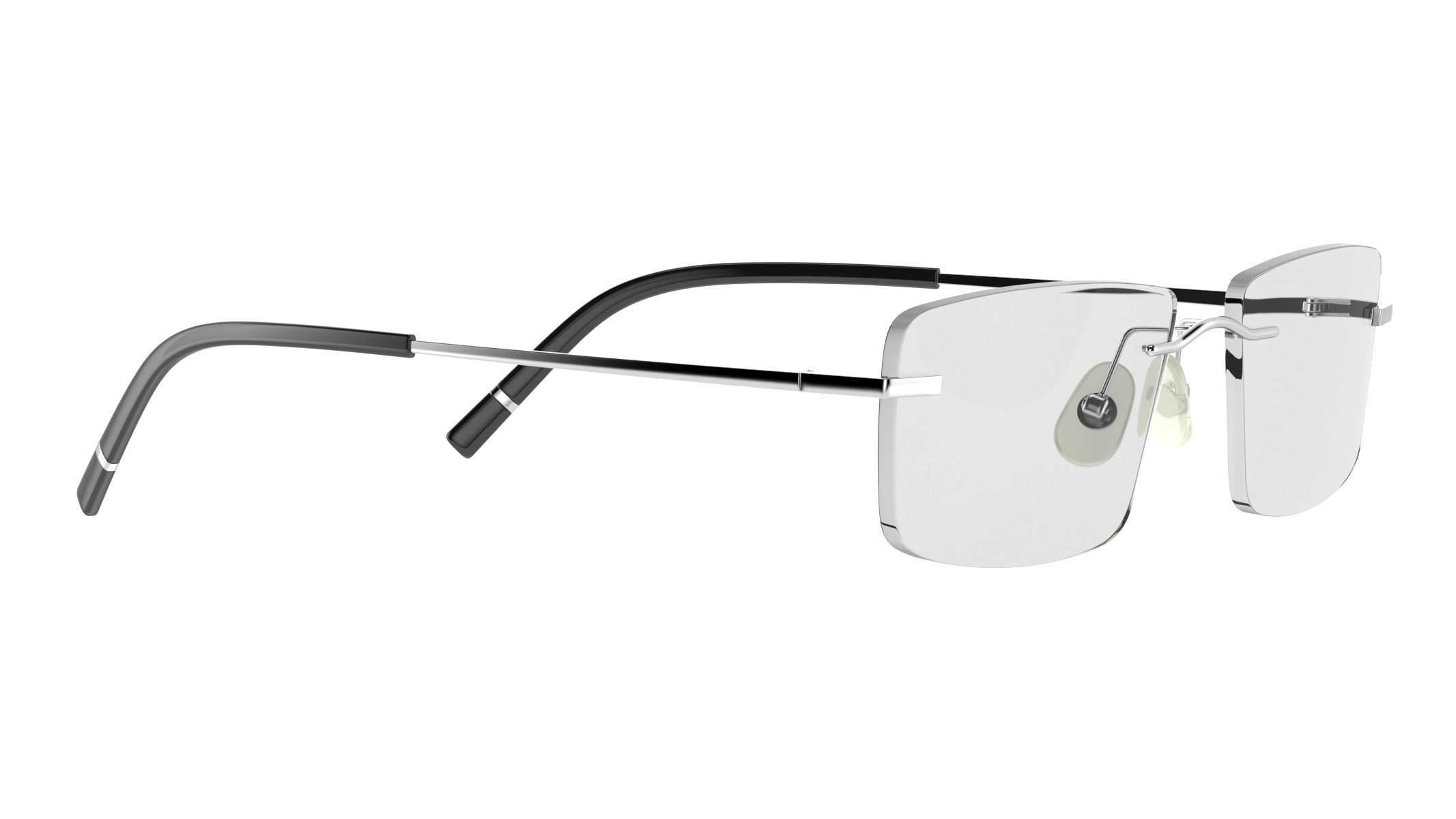 Rectangular Rimless Eyeglasses 3D model_1