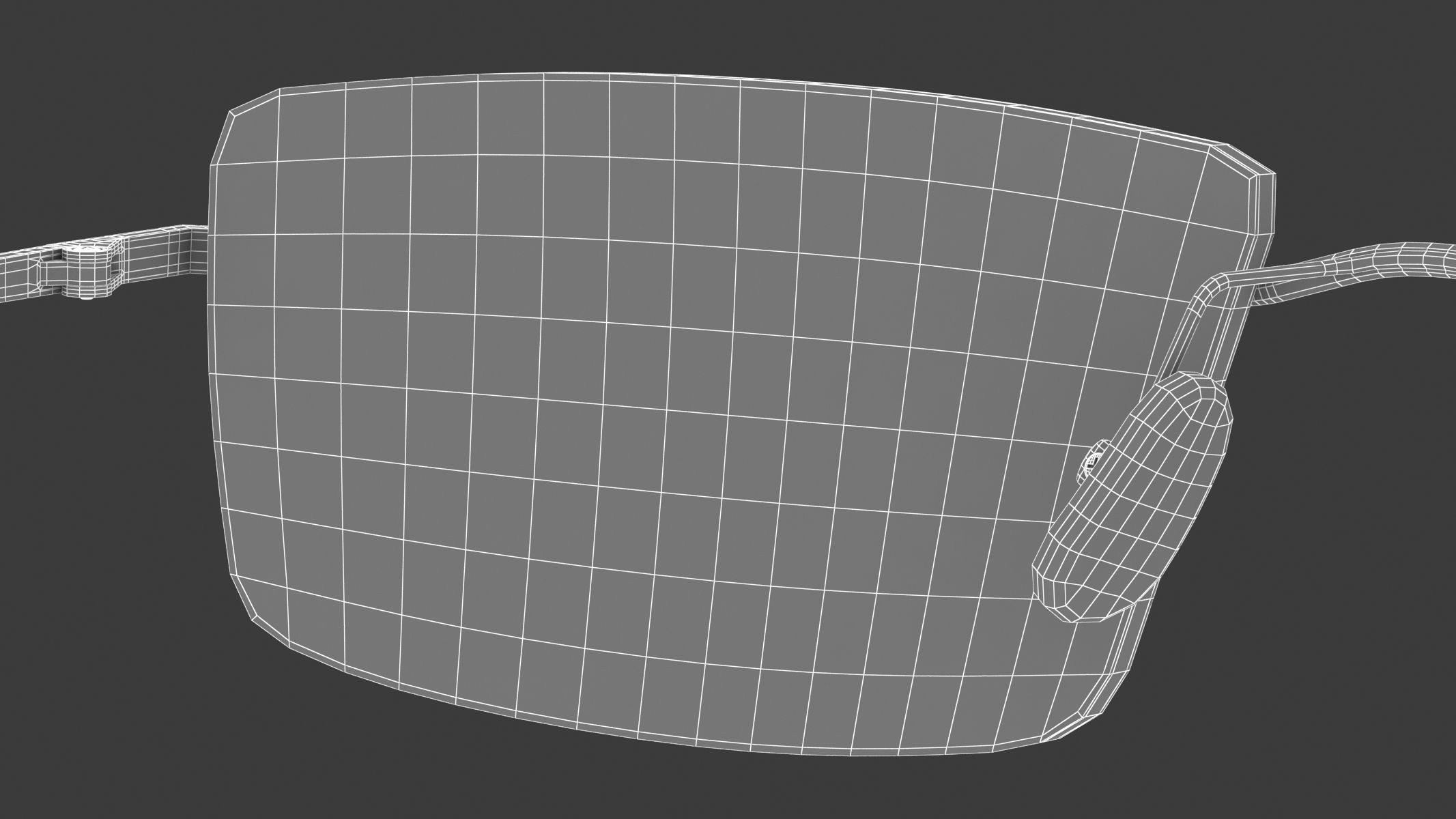 Rectangular Rimless Eyeglasses 3D model_17