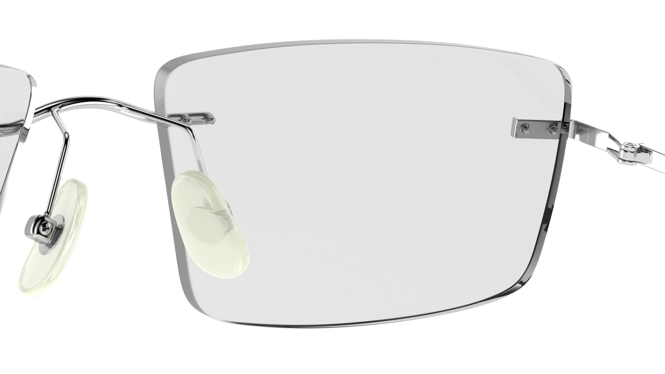 Rectangular Rimless Eyeglasses 3D model_8