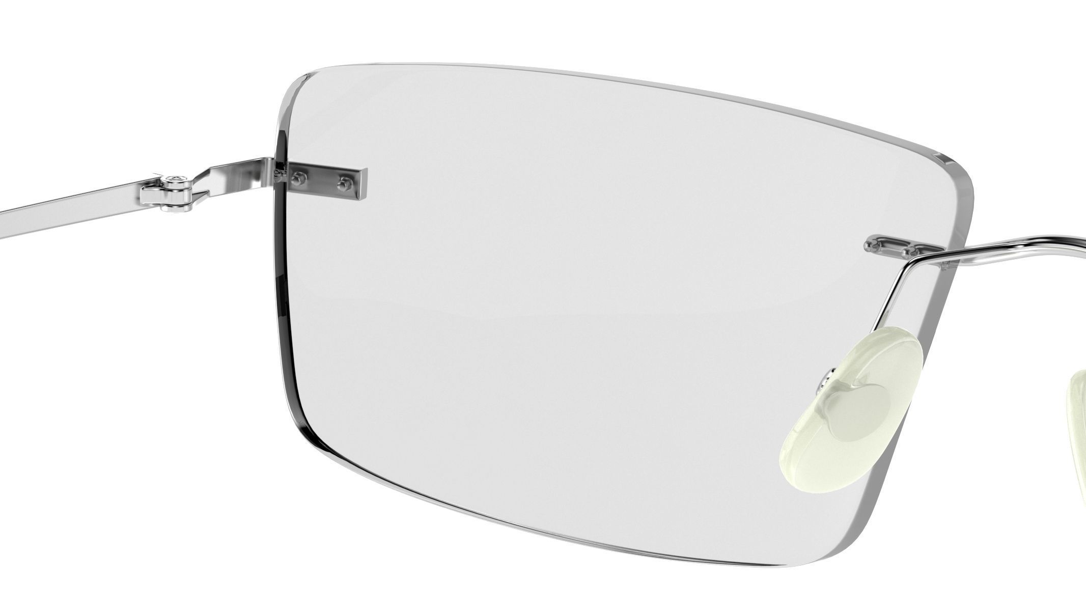 Rectangular Rimless Eyeglasses 3D model_7