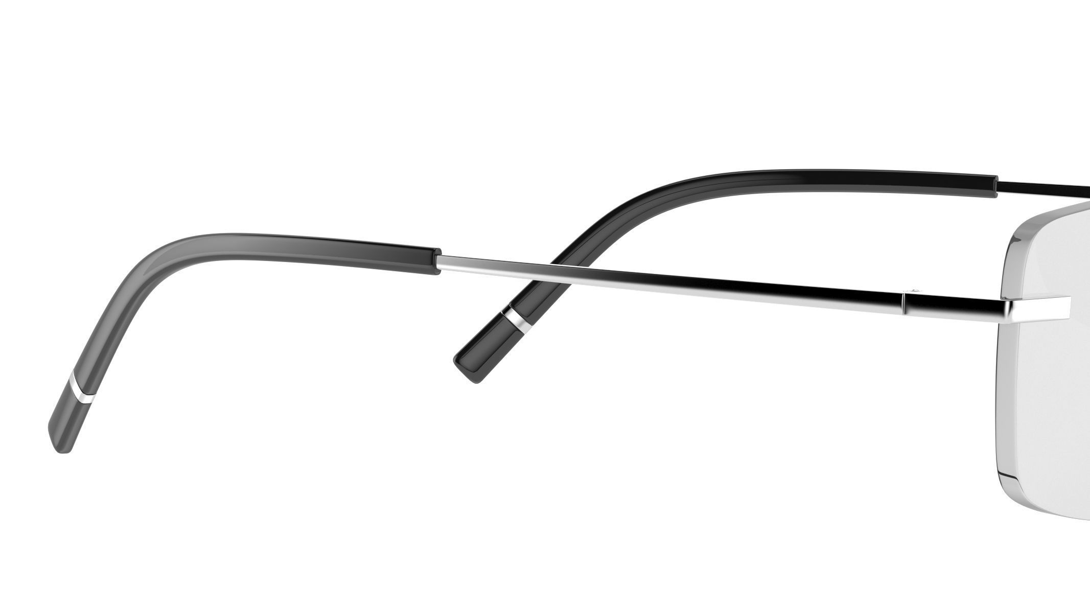 Rectangular Rimless Eyeglasses 3D model_6