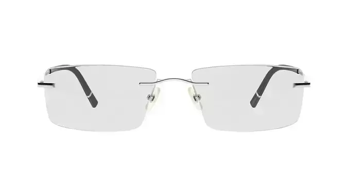 Rectangular Rimless Eyeglasses 3D model