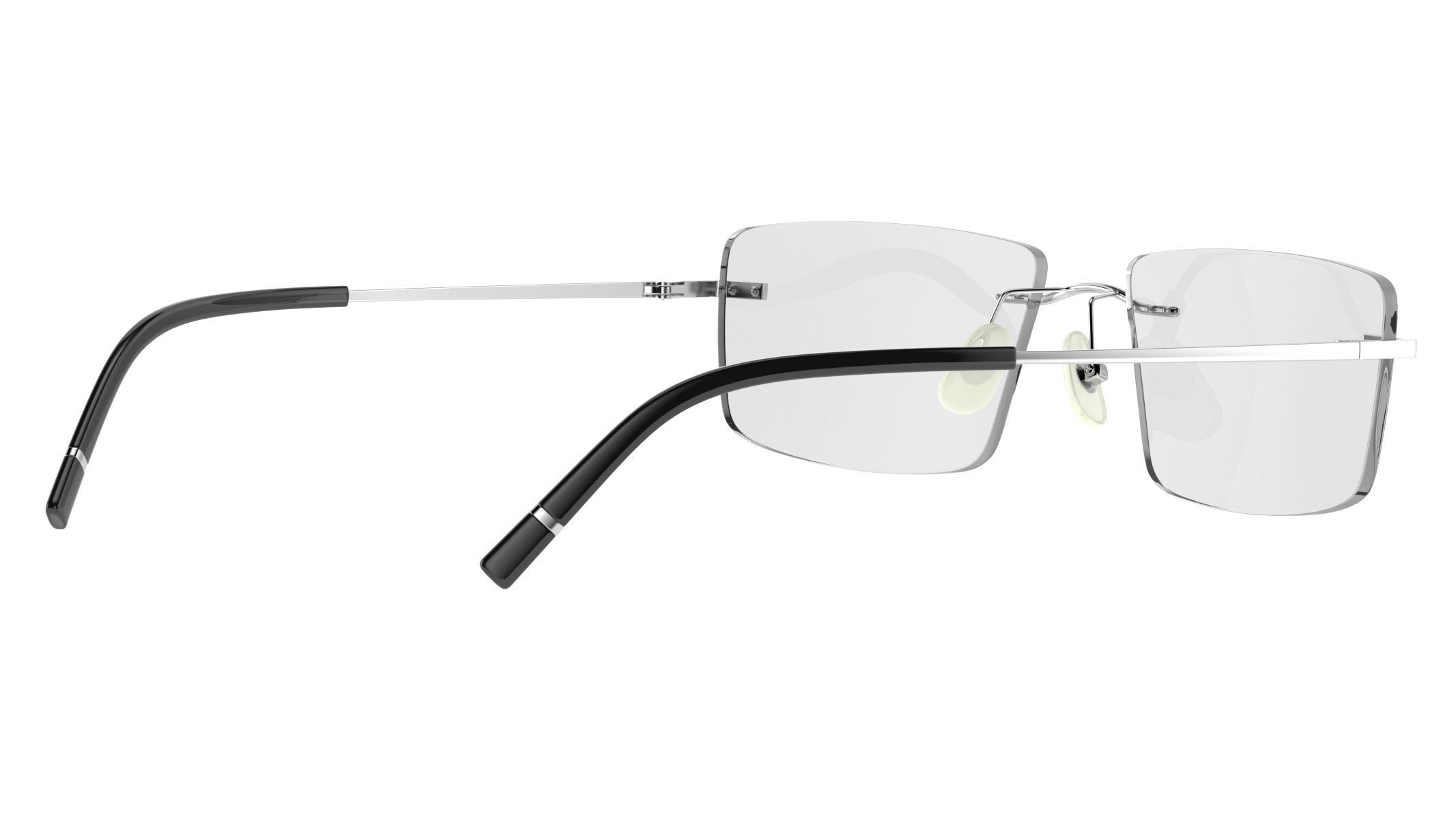 Rectangular Rimless Eyeglasses 3D model_2