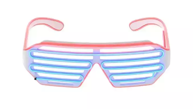 Wire Neon LED Glasses 3D model