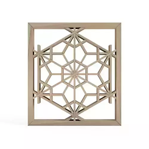 Sakurakikko wooden frame with intricate design 3D print model