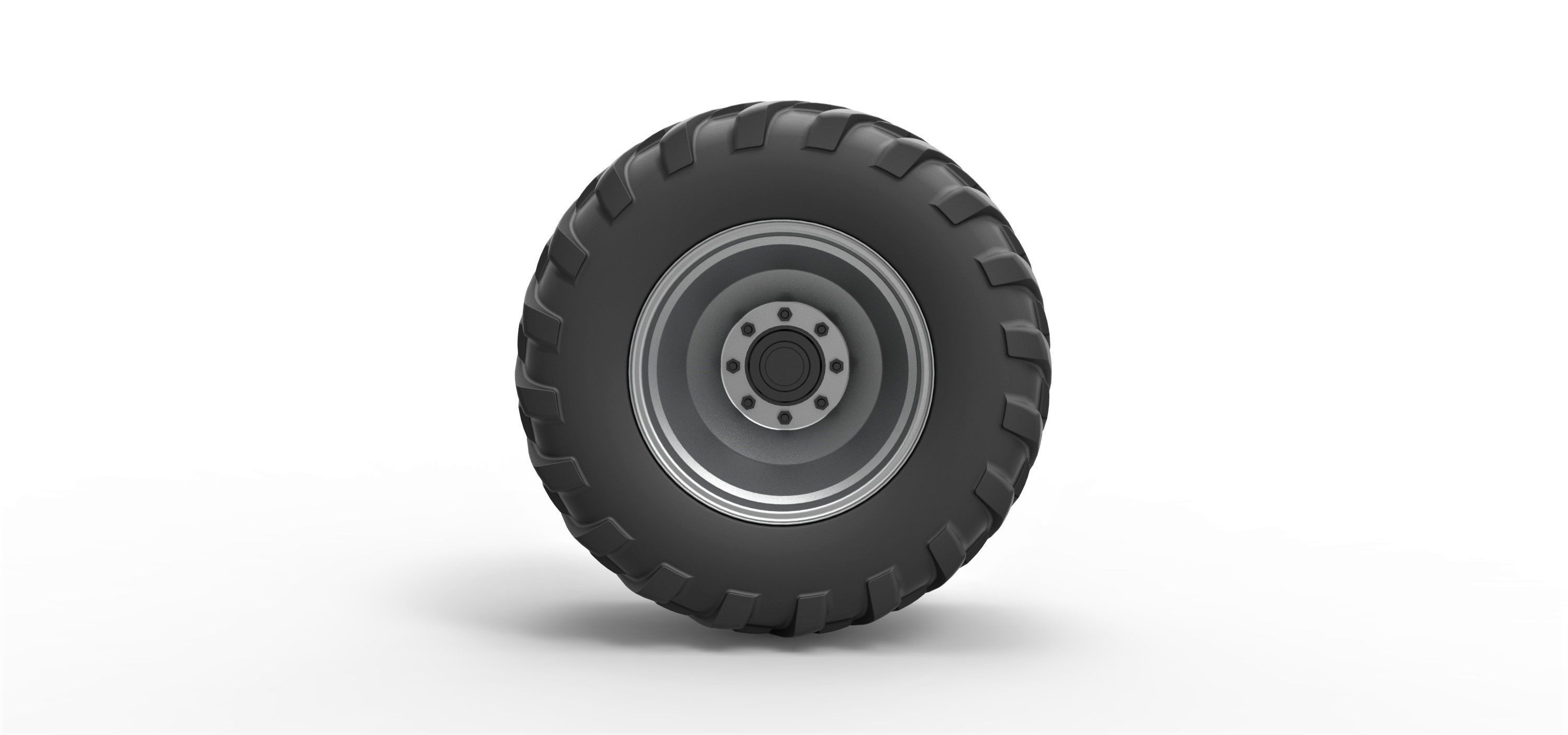 Rear wheel from Pulling tractor 3 3D model_4