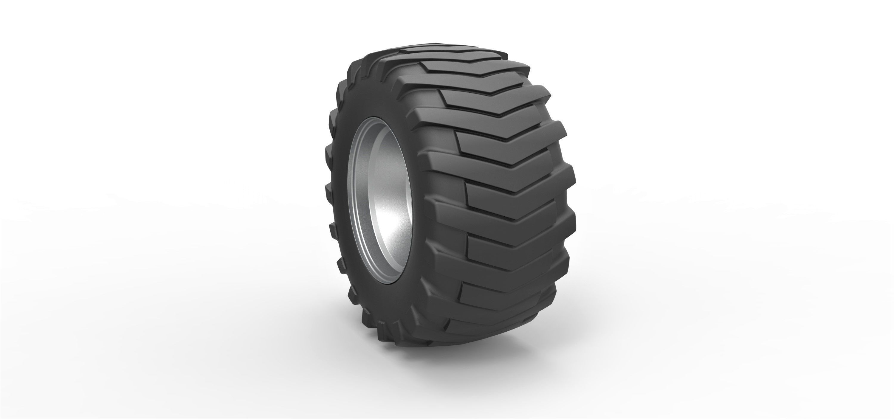Rear wheel from Pulling tractor 3 3D model_1