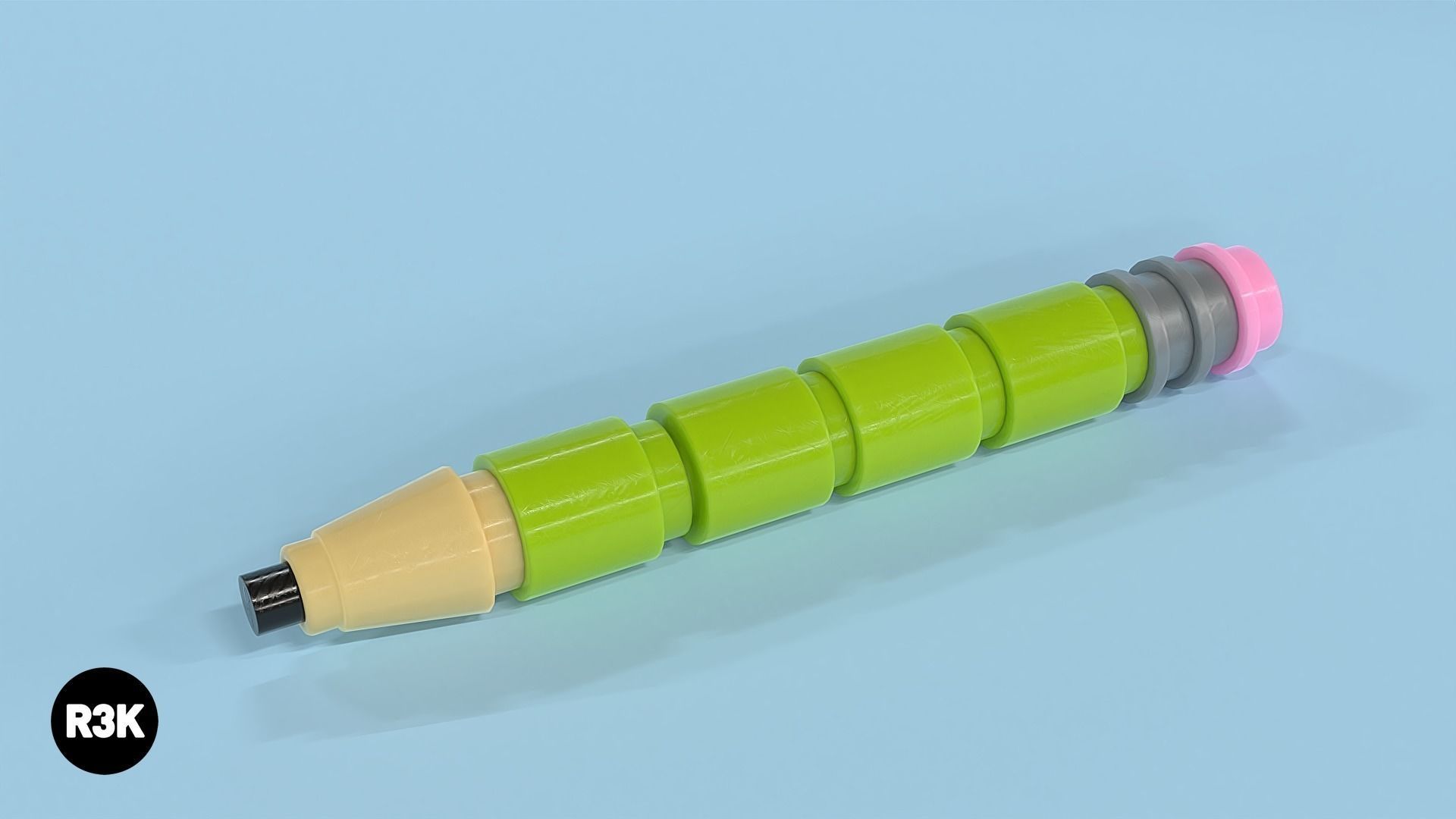 LEGO Brick Apple Pencil and Book Minibuild 3D model_1