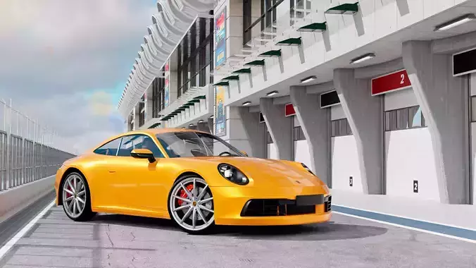 Porshe 911 carrera s coupe 2019 MODEL Low-poly 3D model