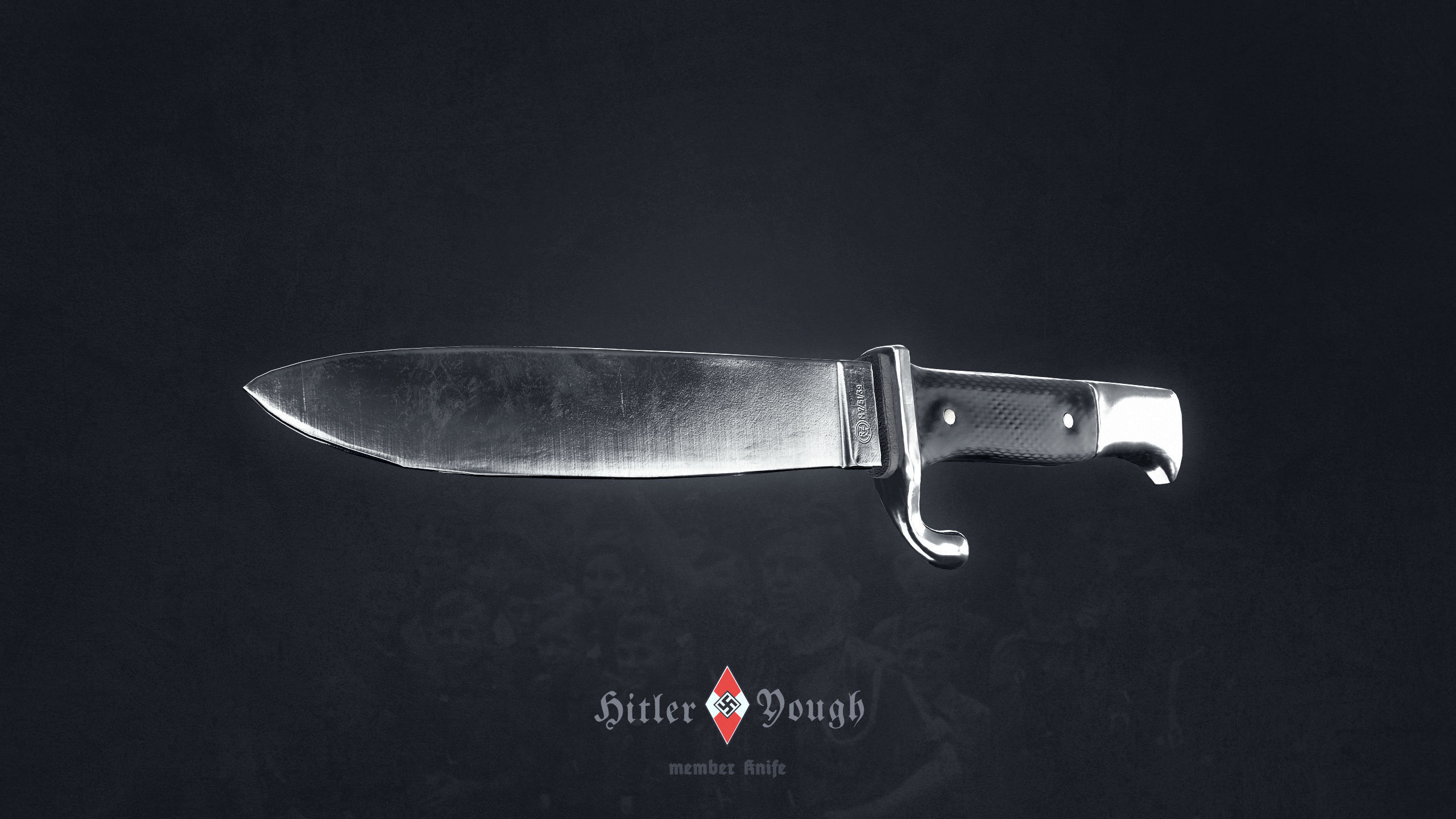 WW2 German Hitler Youth Knife Free low-poly 3D model_8