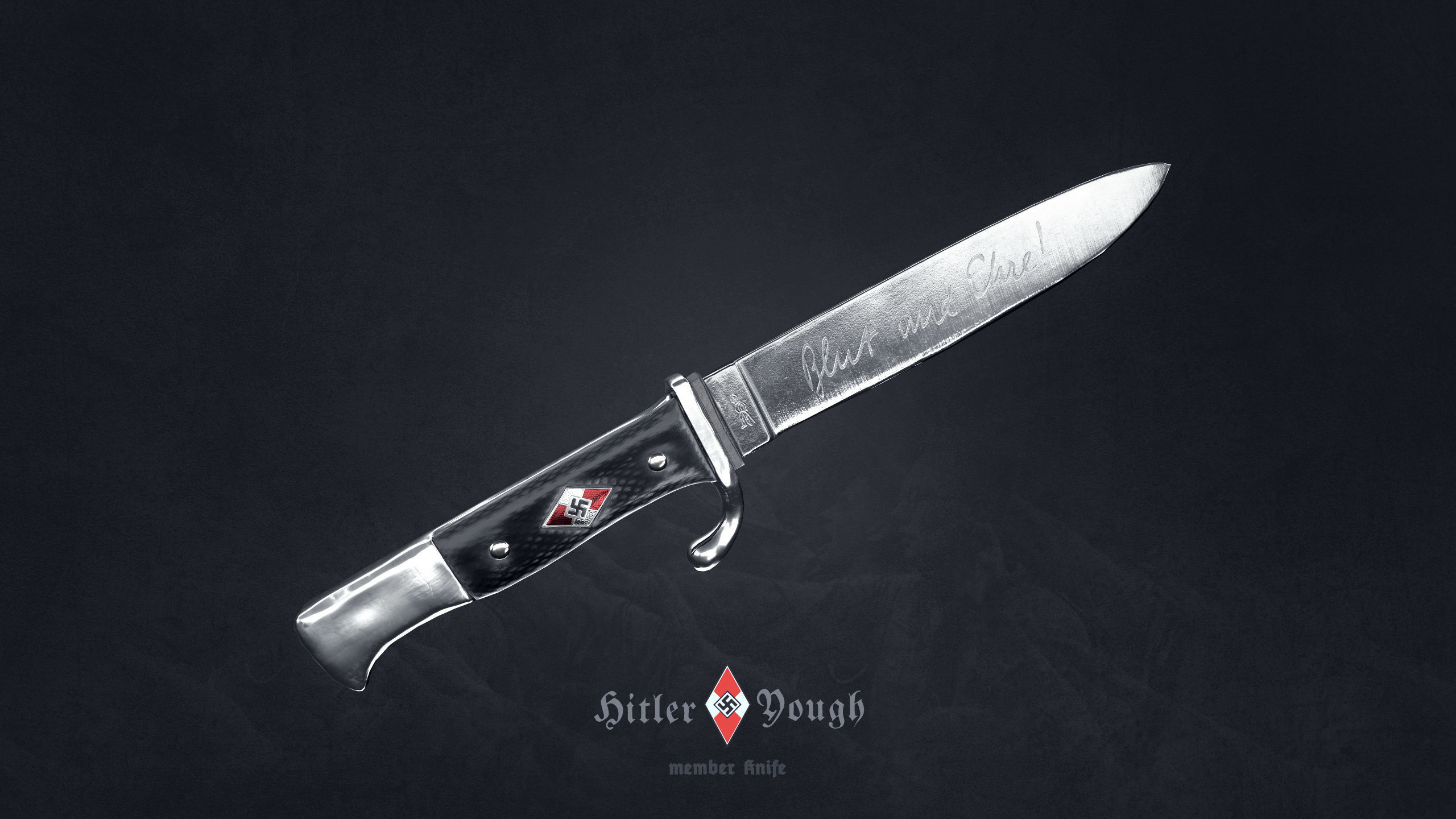 WW2 German Hitler Youth Knife Free low-poly 3D model_11