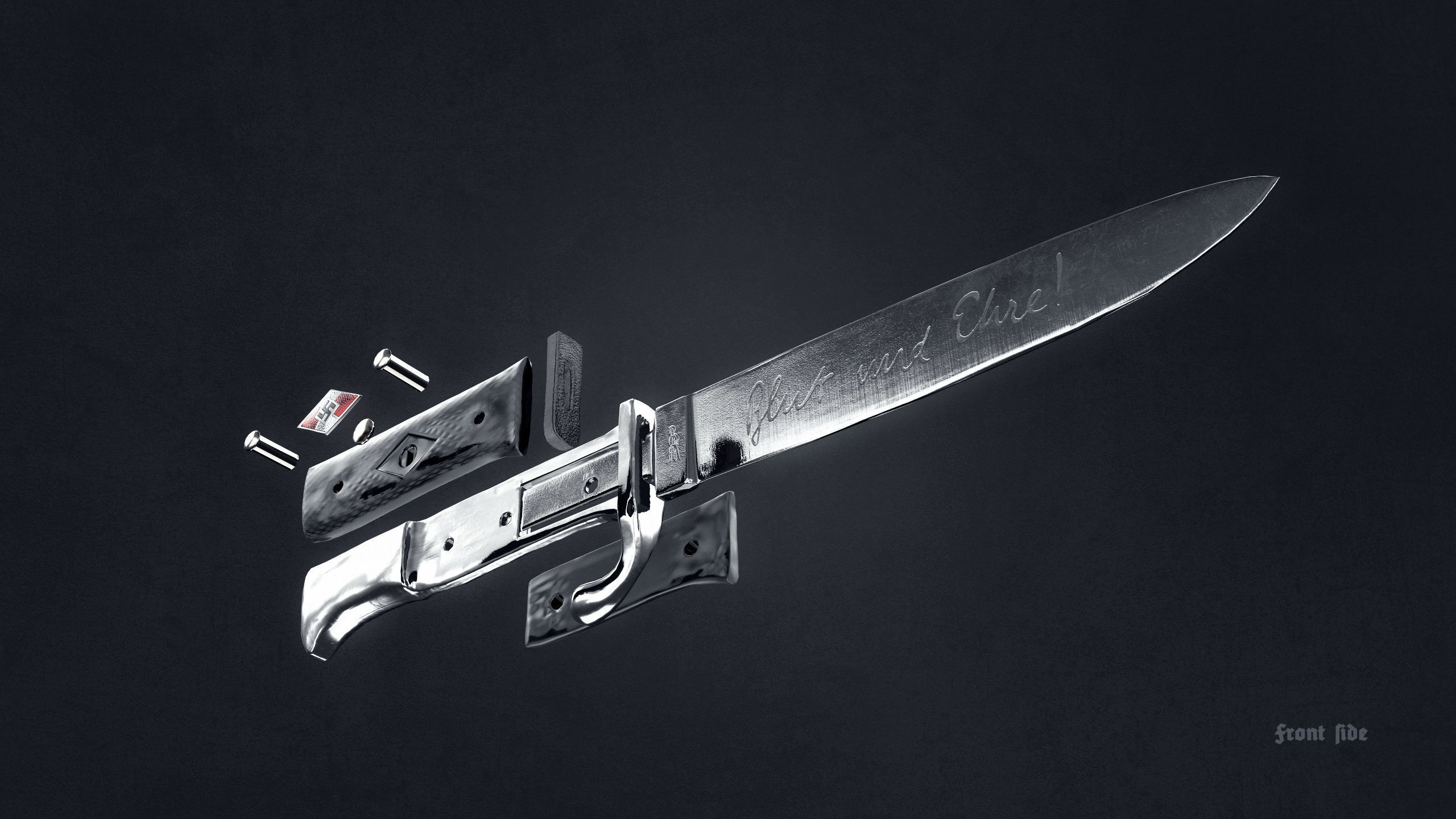 WW2 German Hitler Youth Knife Free low-poly 3D model_5