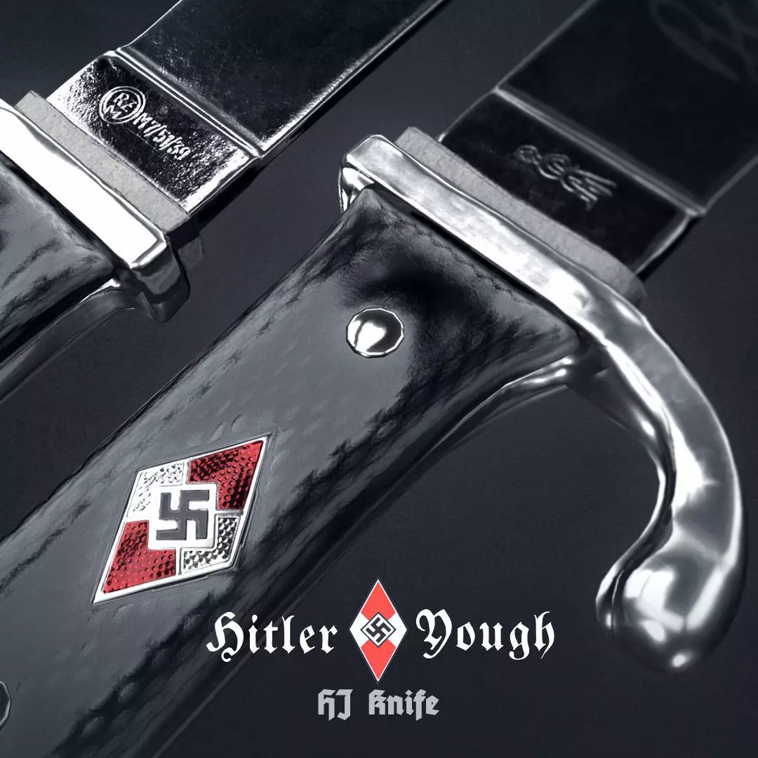WW2 German Hitler Youth Knife Free low-poly 3D model_0