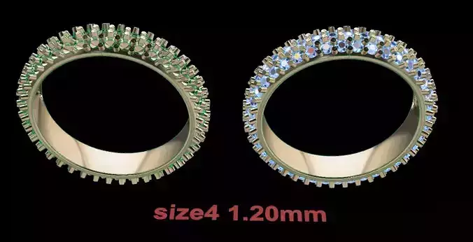 Dainty Cluster Diamond Infinity Band Size4