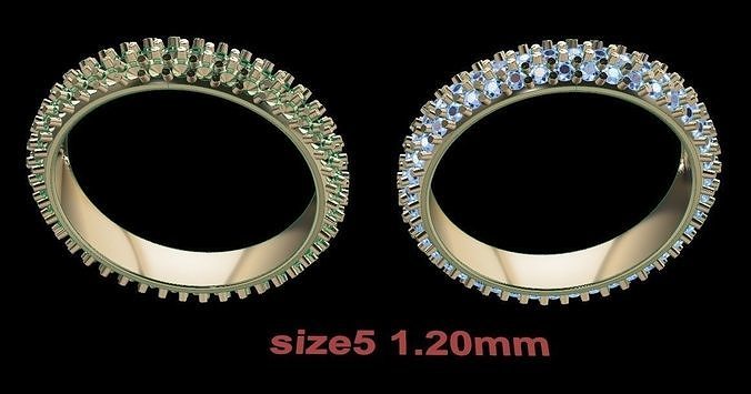 Dainty Cluster Diamond Infinity Band Size5 3D print model