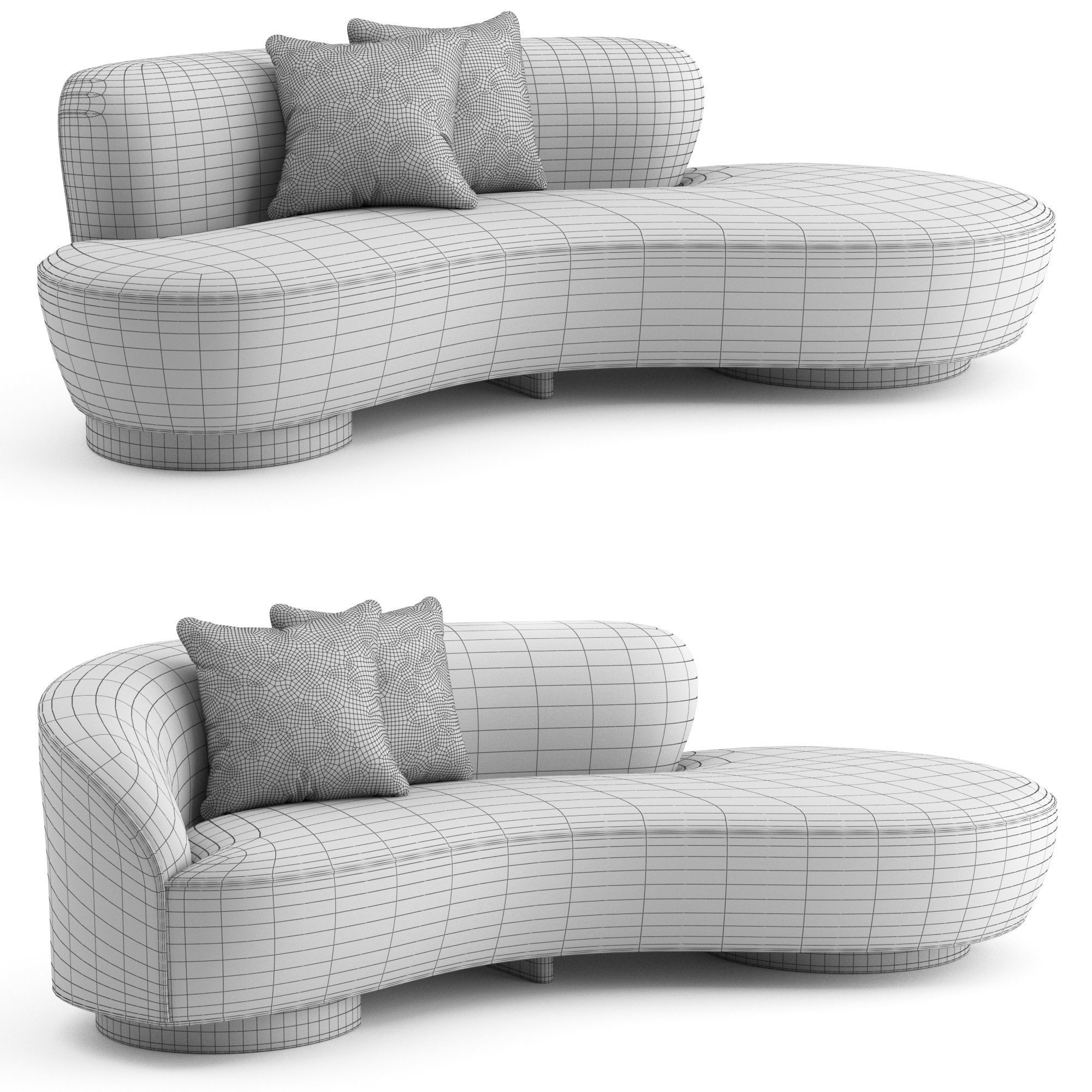 Shorty Sofa by Vladimir Kagan 3D model_10
