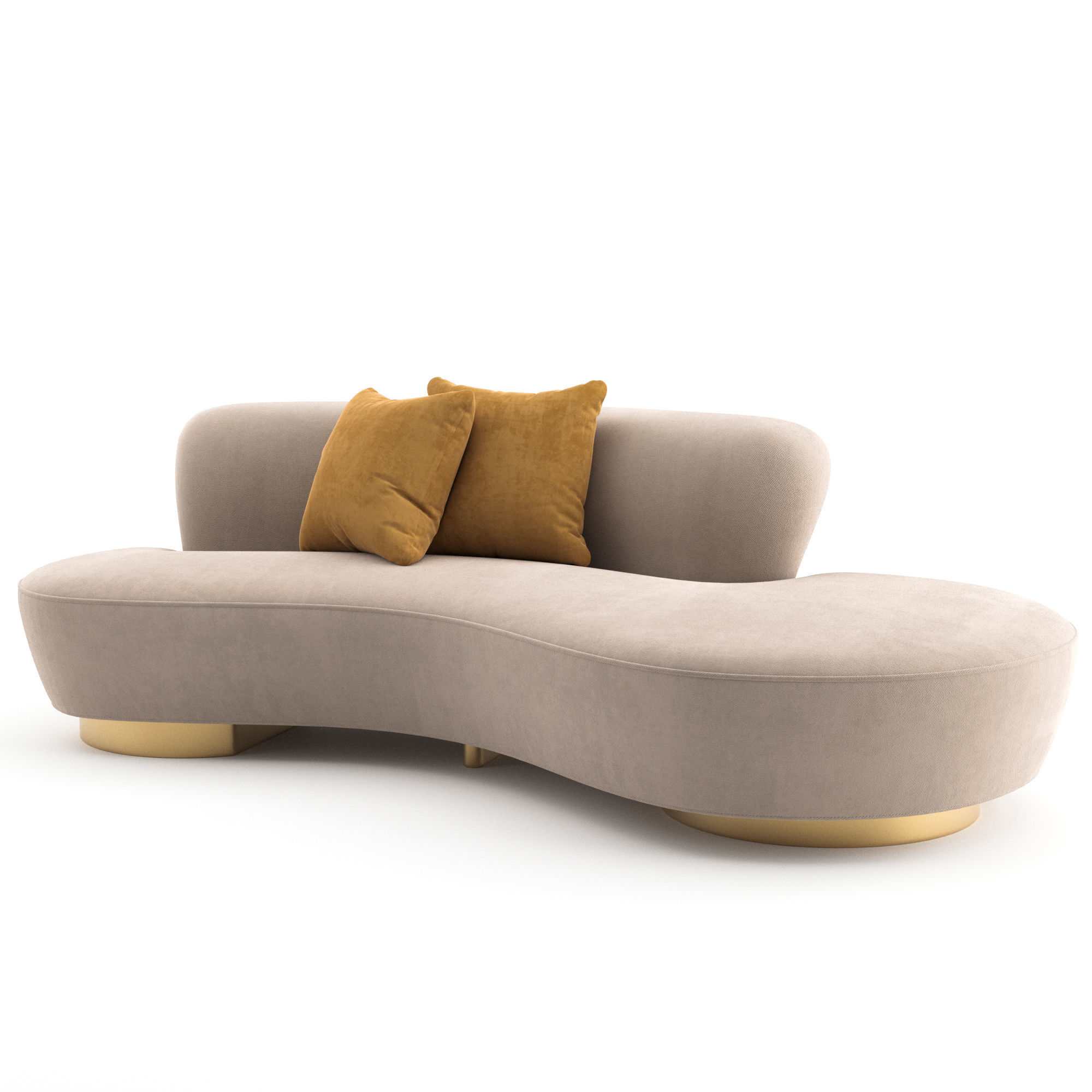 Shorty Sofa by Vladimir Kagan 3D model_2