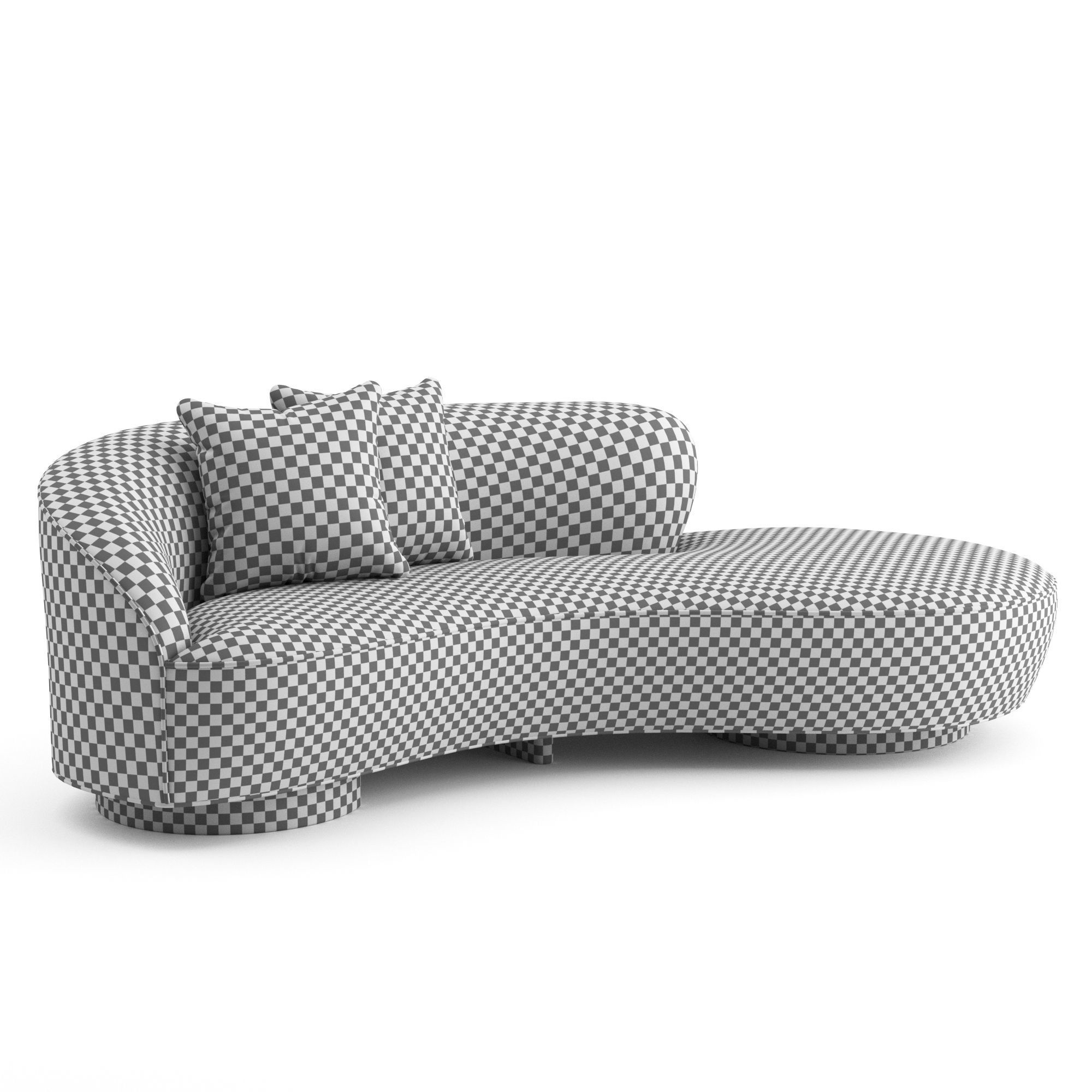 Shorty Sofa by Vladimir Kagan 3D model_5