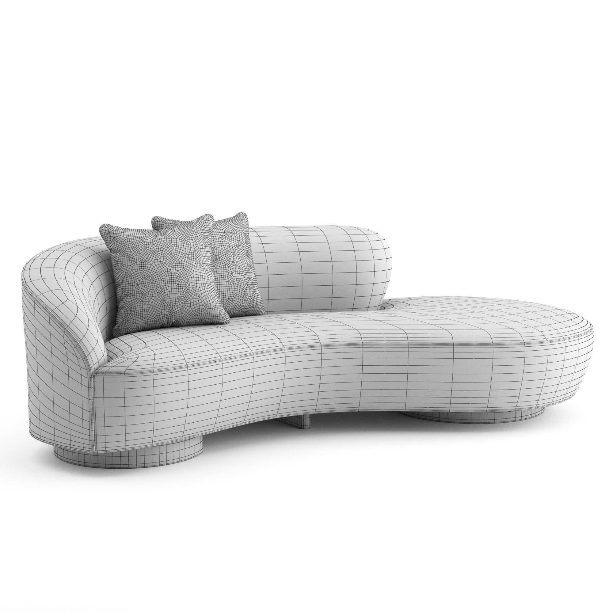 Shorty Sofa by Vladimir Kagan 3D model_6