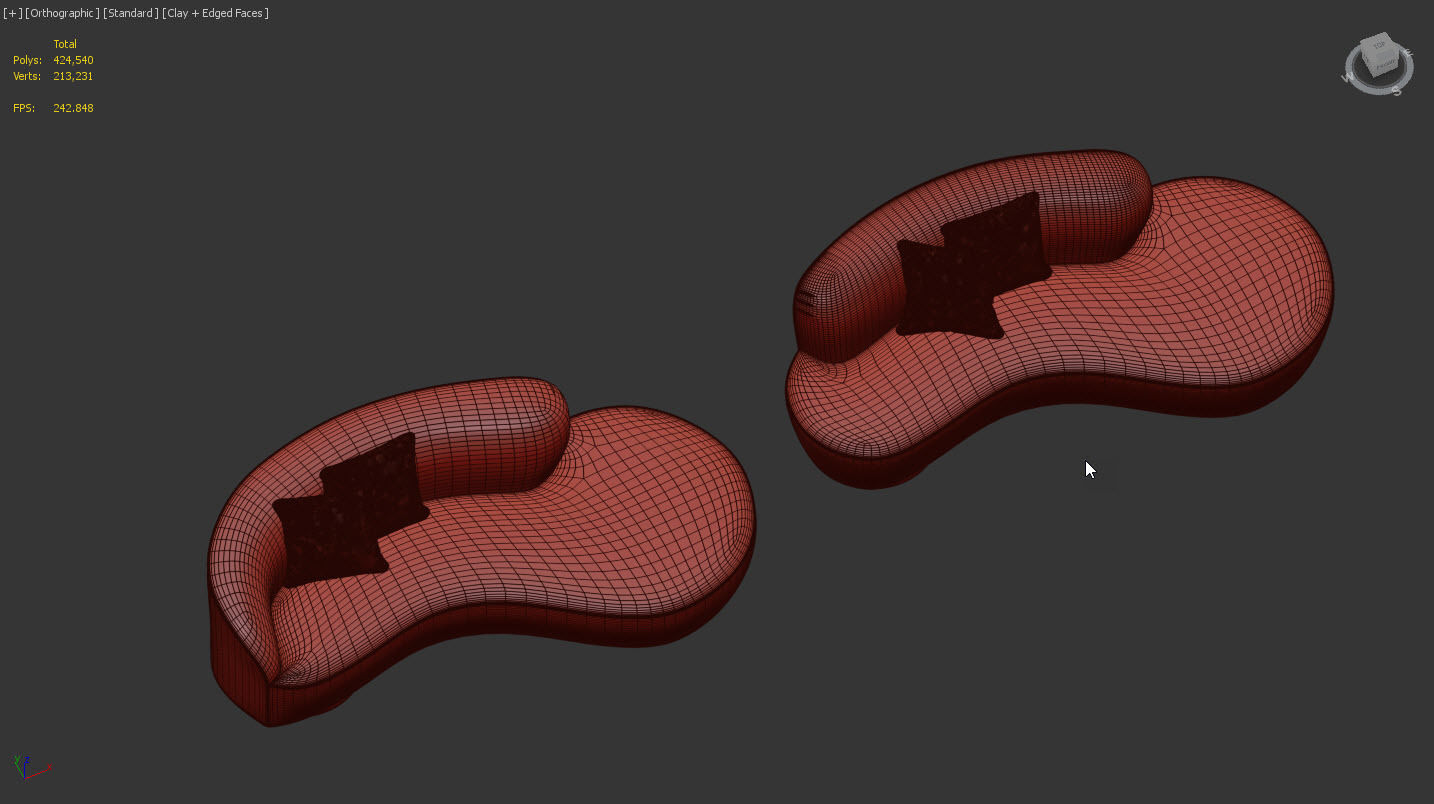 Shorty Sofa by Vladimir Kagan 3D model_15