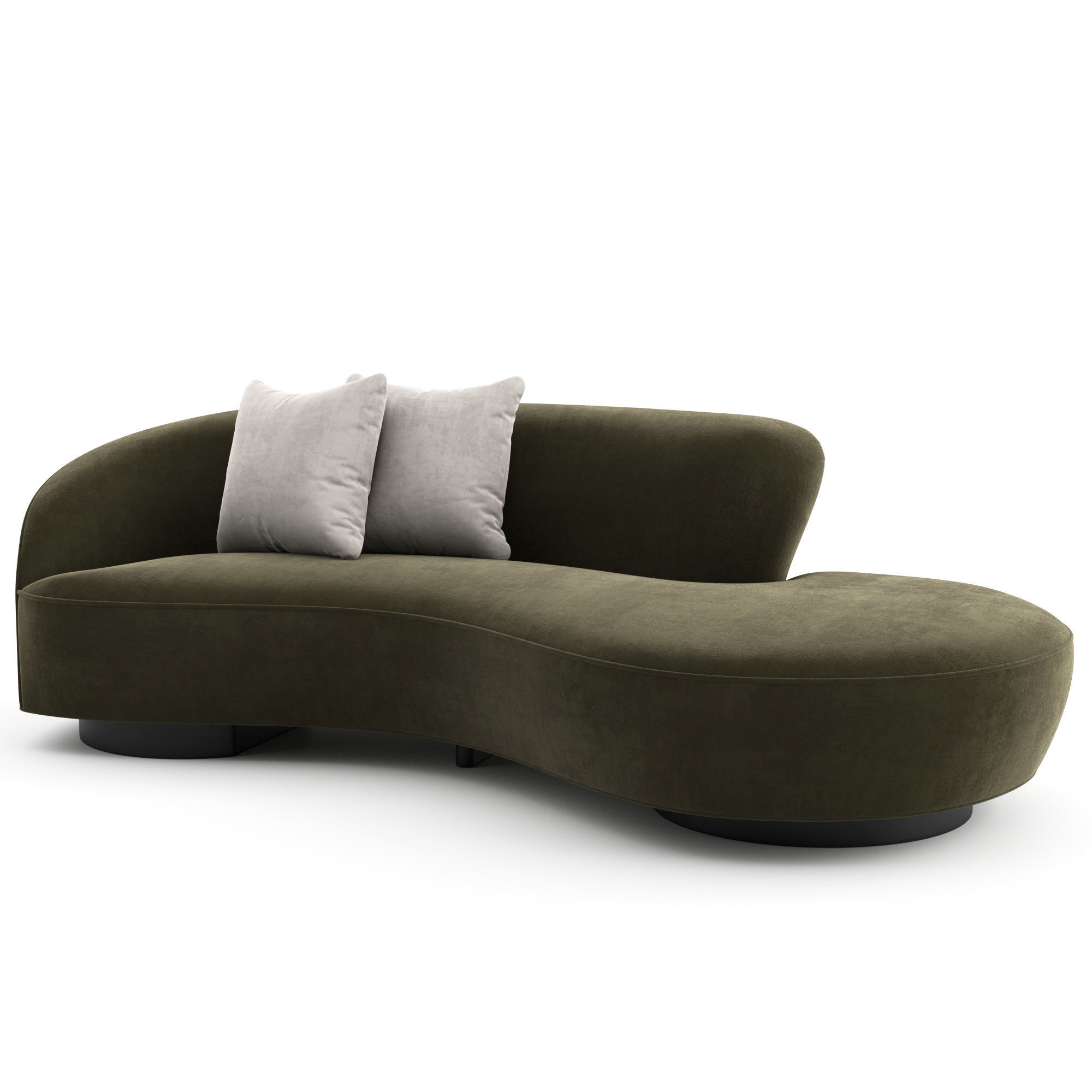 Shorty Sofa by Vladimir Kagan 3D model_3