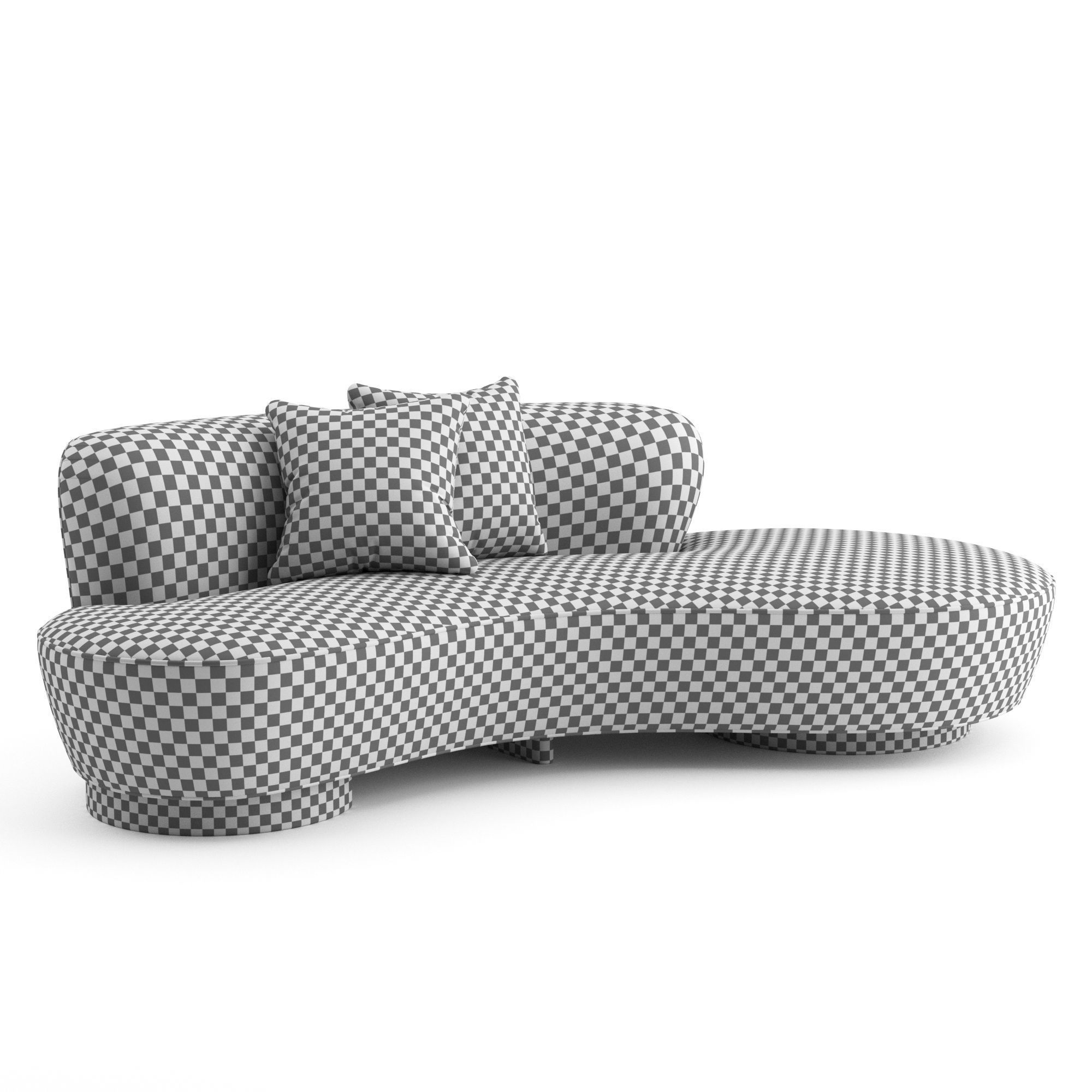 Shorty Sofa by Vladimir Kagan 3D model_7