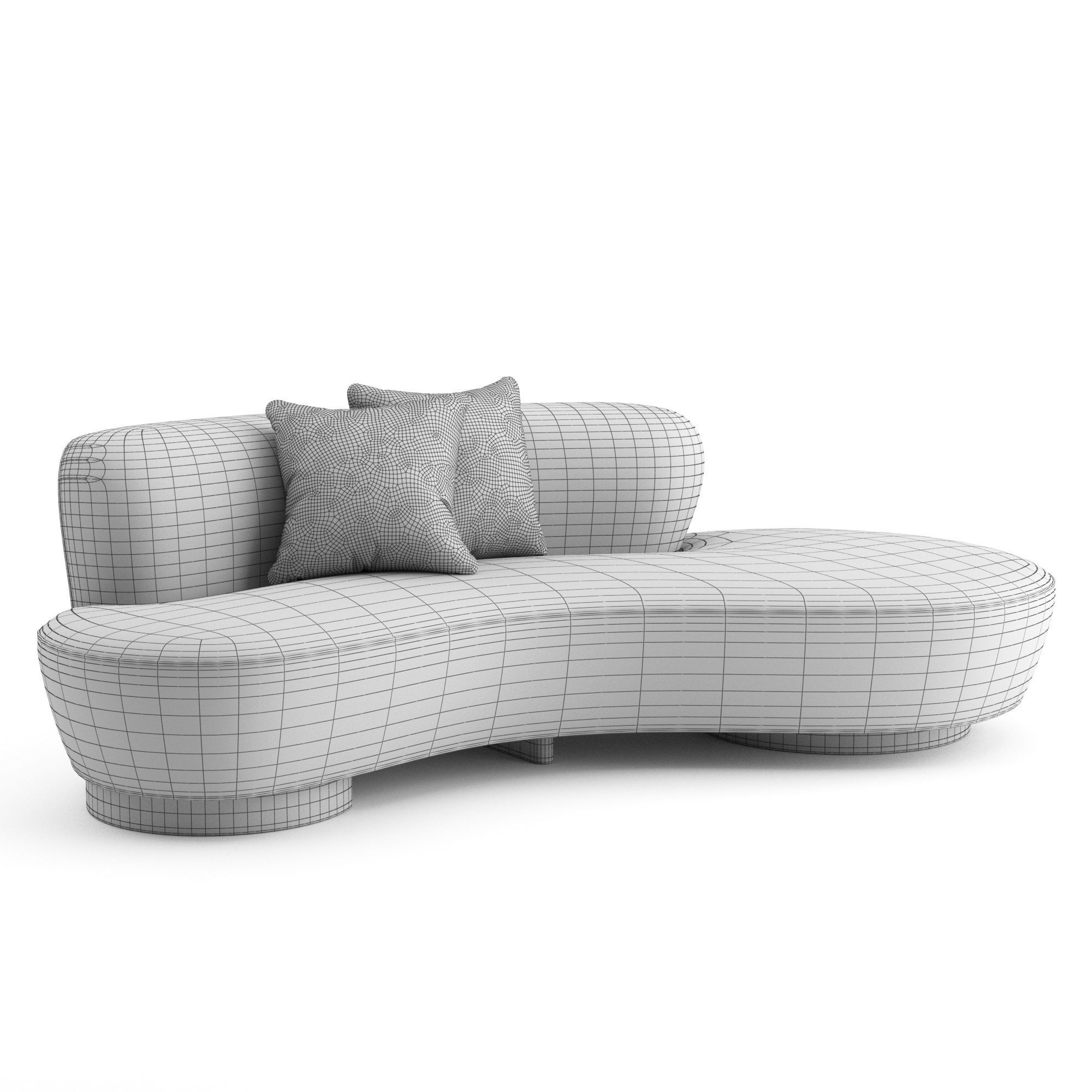 Shorty Sofa by Vladimir Kagan 3D model_8
