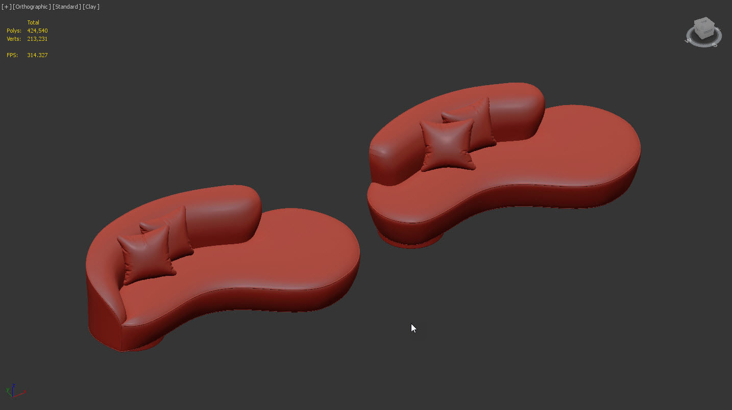 Shorty Sofa by Vladimir Kagan 3D model_13