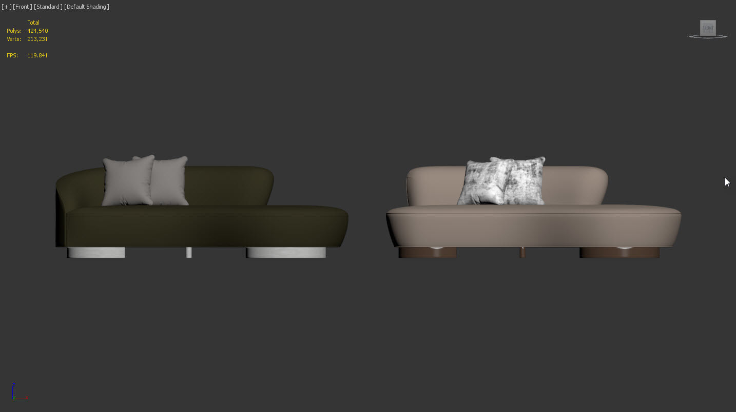 Shorty Sofa by Vladimir Kagan 3D model_11