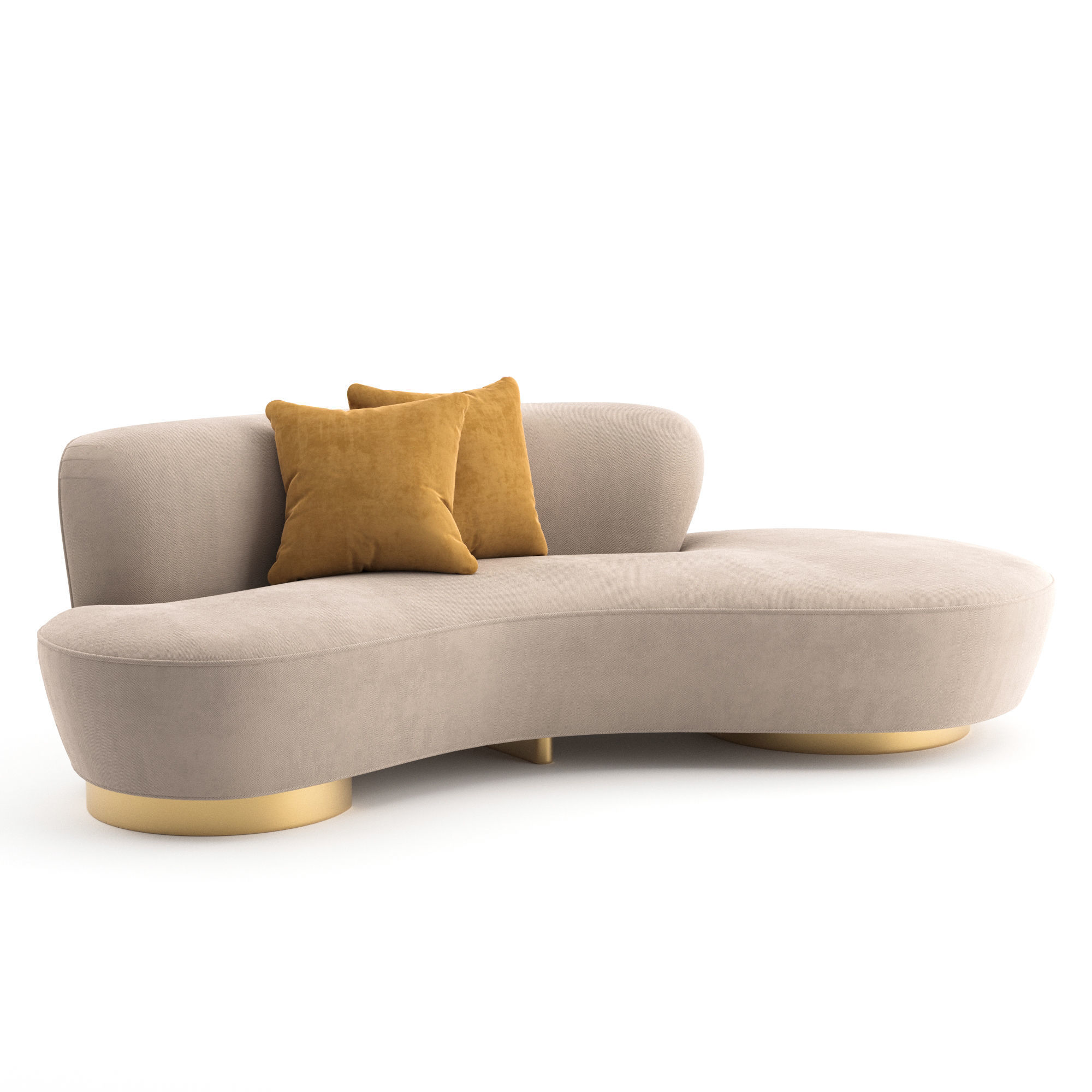 Shorty Sofa by Vladimir Kagan 3D model_1