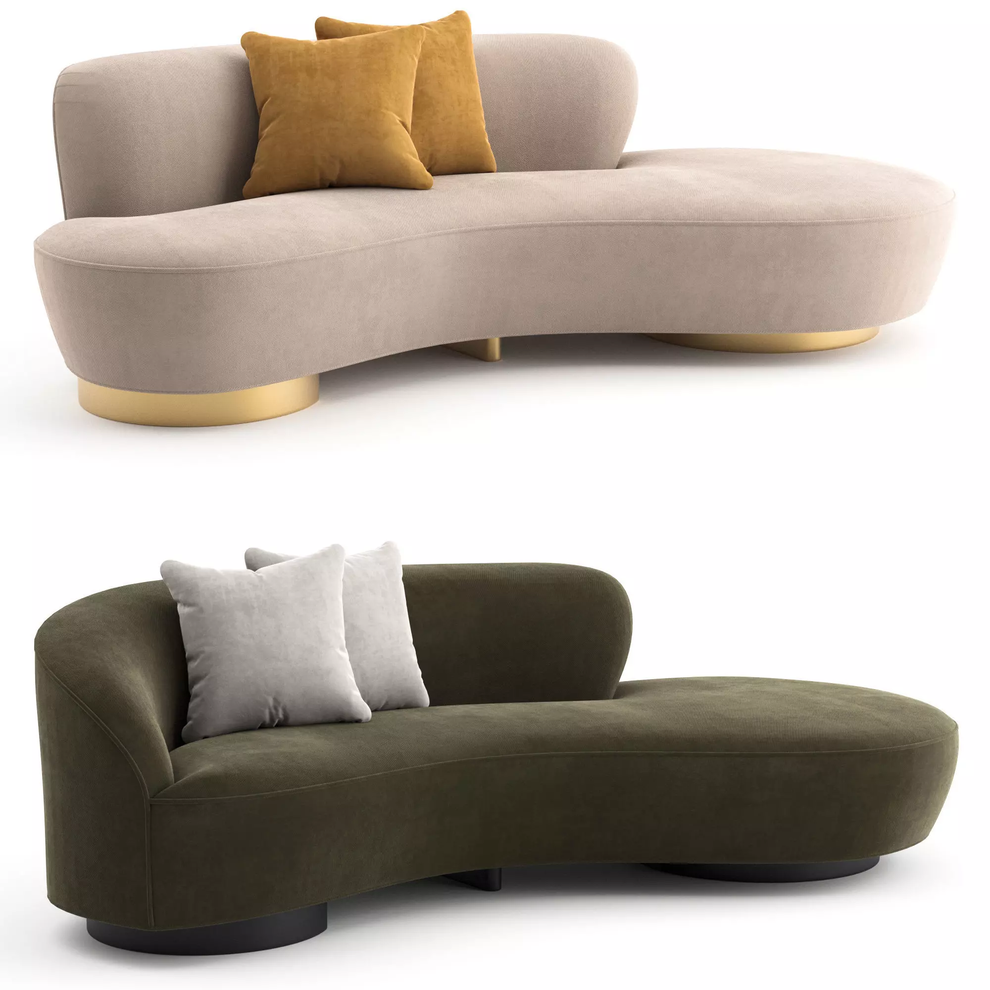 Shorty Sofa by Vladimir Kagan 3D model_0