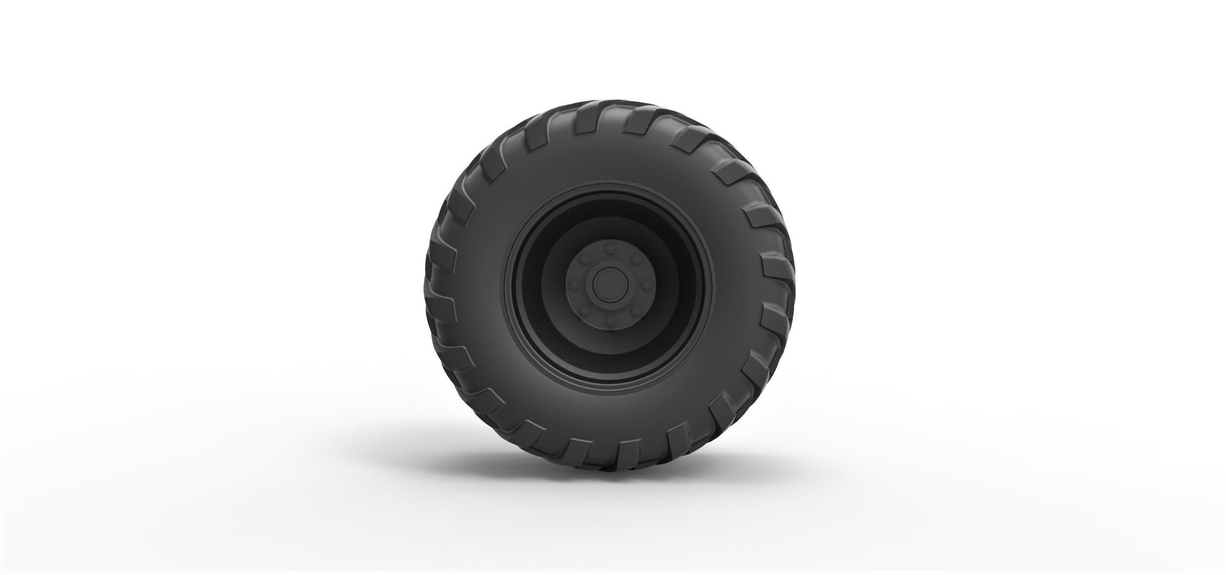 Rear wheel from Pulling tractor 2 3D print model_4