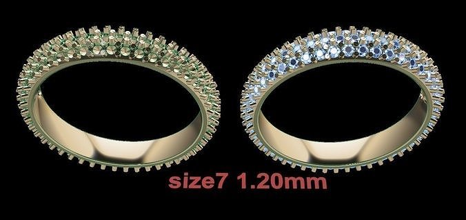 Dainty Cluster Diamond Infinity Band Size7 3D print model