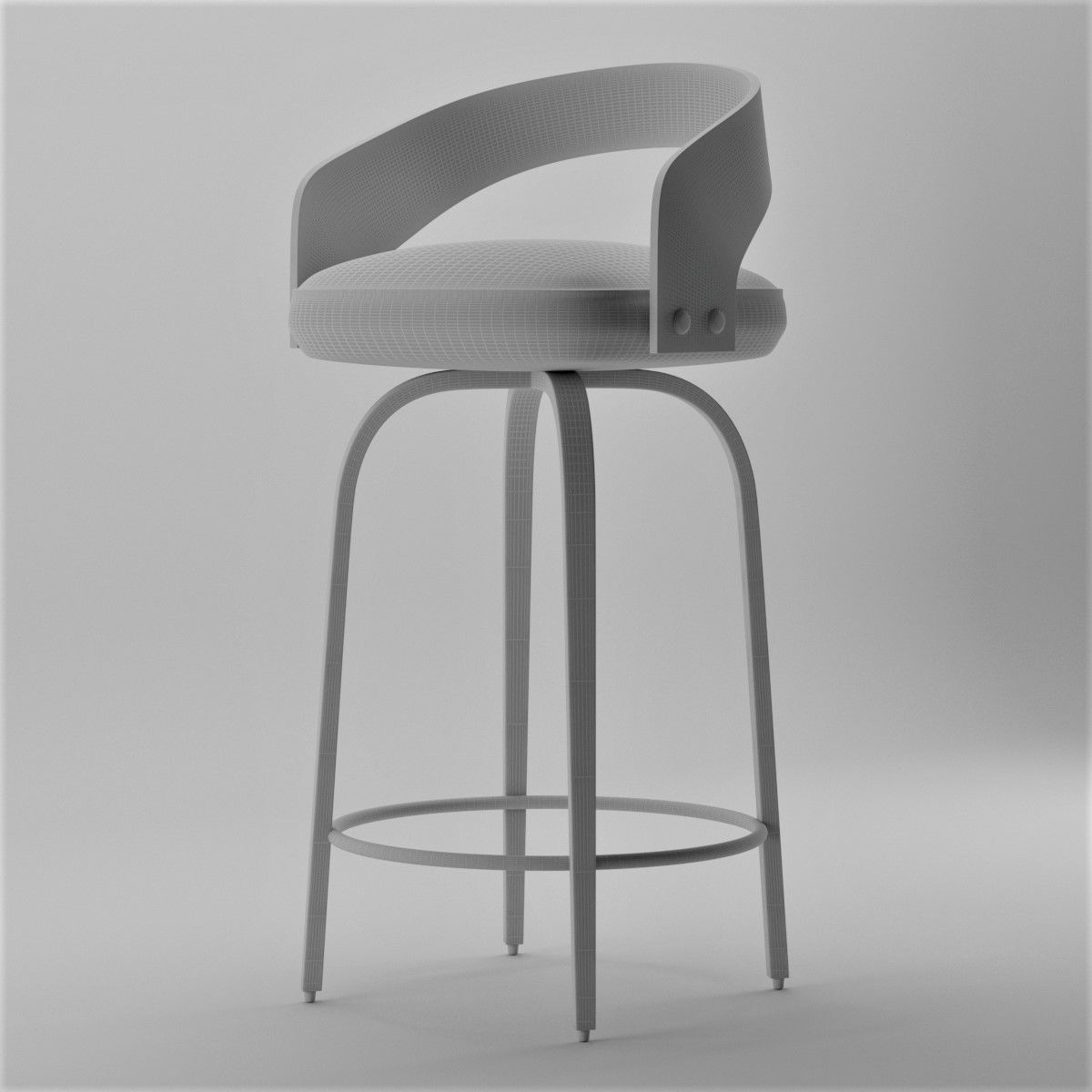Bar stool free 3D model CGTrader