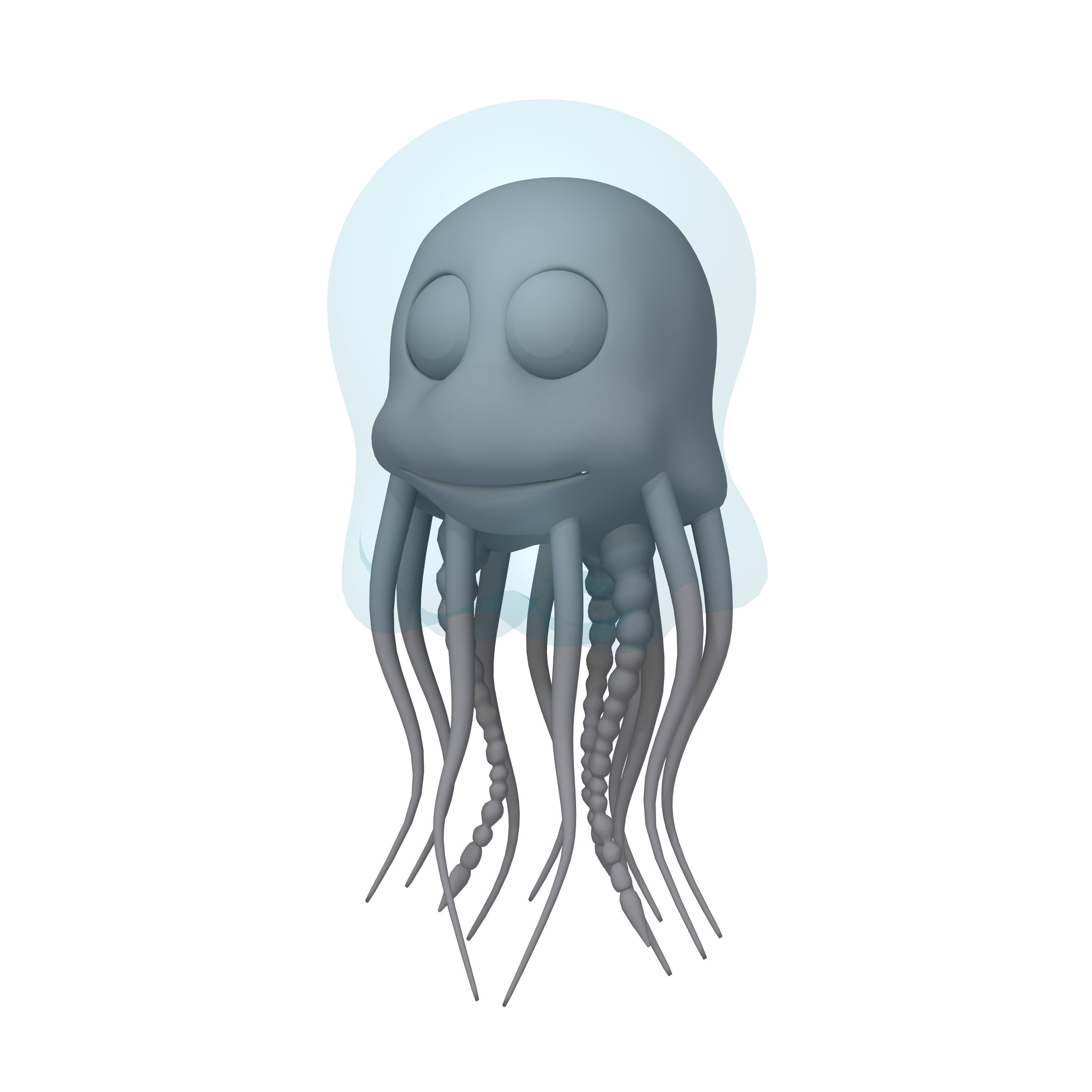 Jellyfish Cartoon 3D model_7