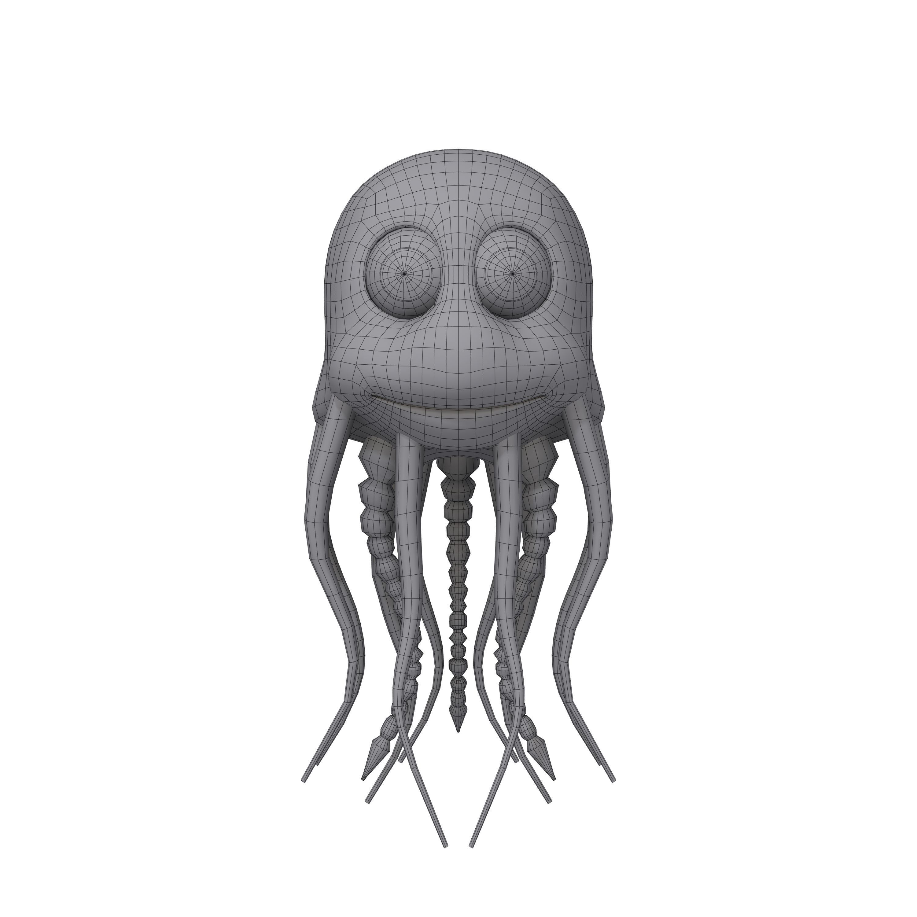 Jellyfish Cartoon 3D model_12