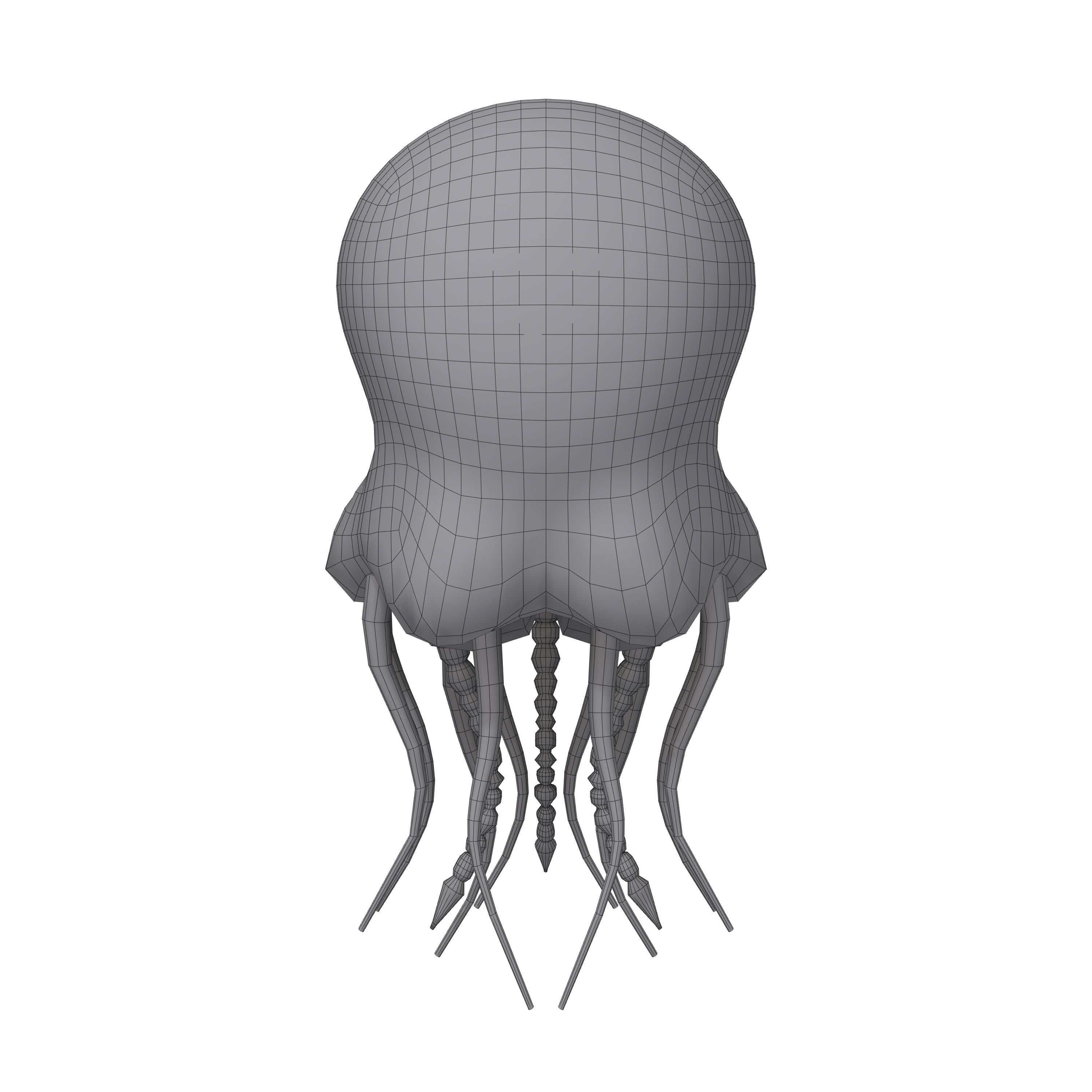Jellyfish Cartoon 3D model_8