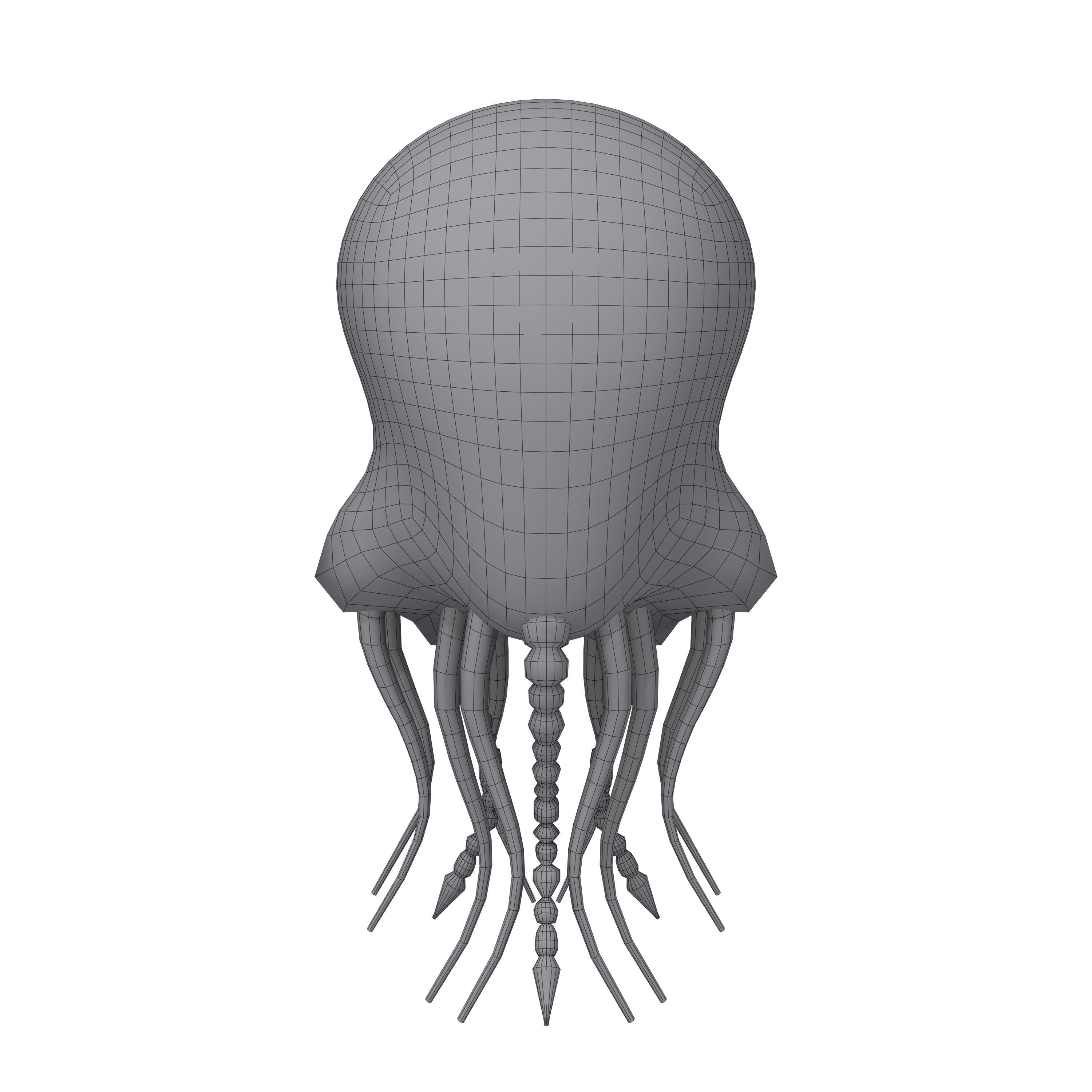 Jellyfish Cartoon 3D model_10
