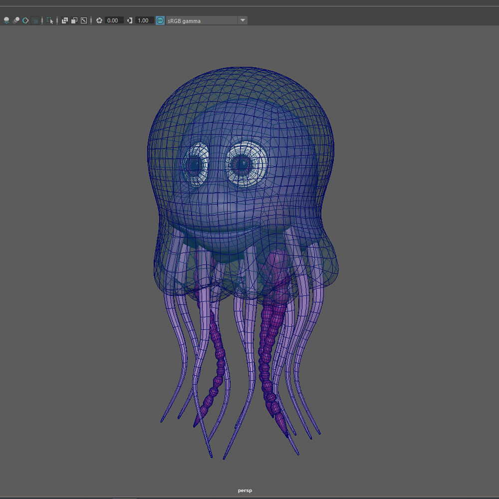 Jellyfish Cartoon 3D model_17