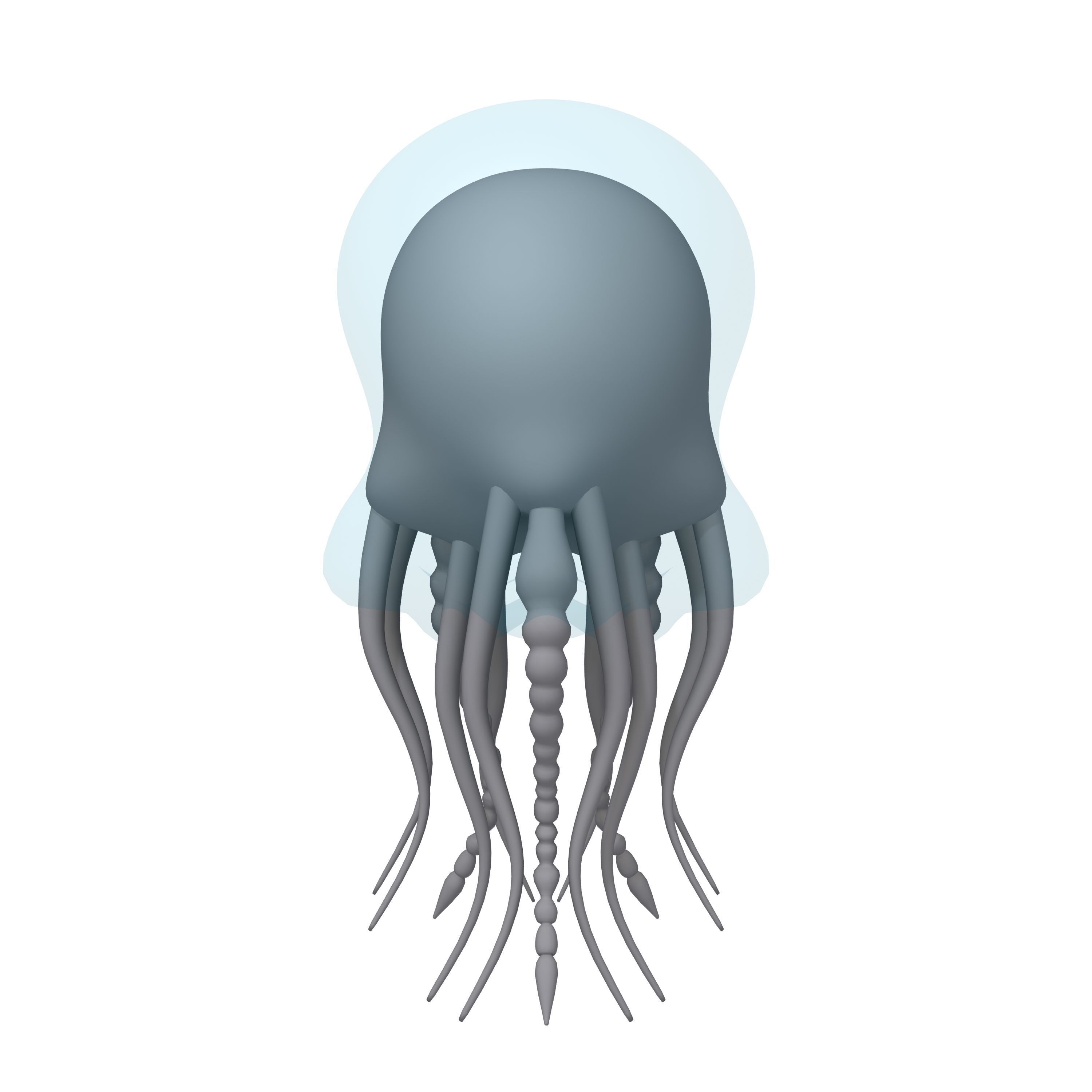 Jellyfish Cartoon 3D model_6