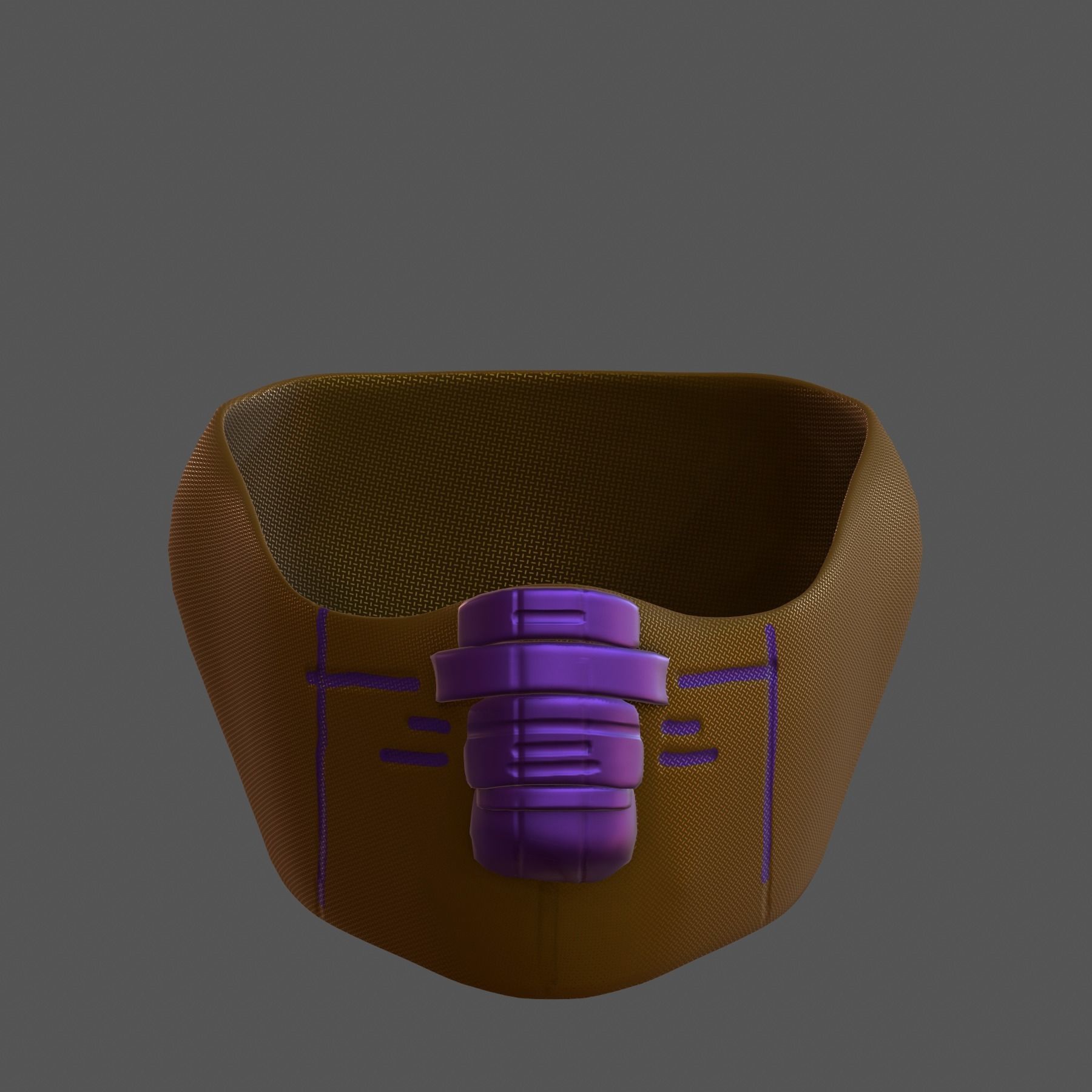 Gas mask helmet 3d model scifi Low-poly Low-poly 3D model_2